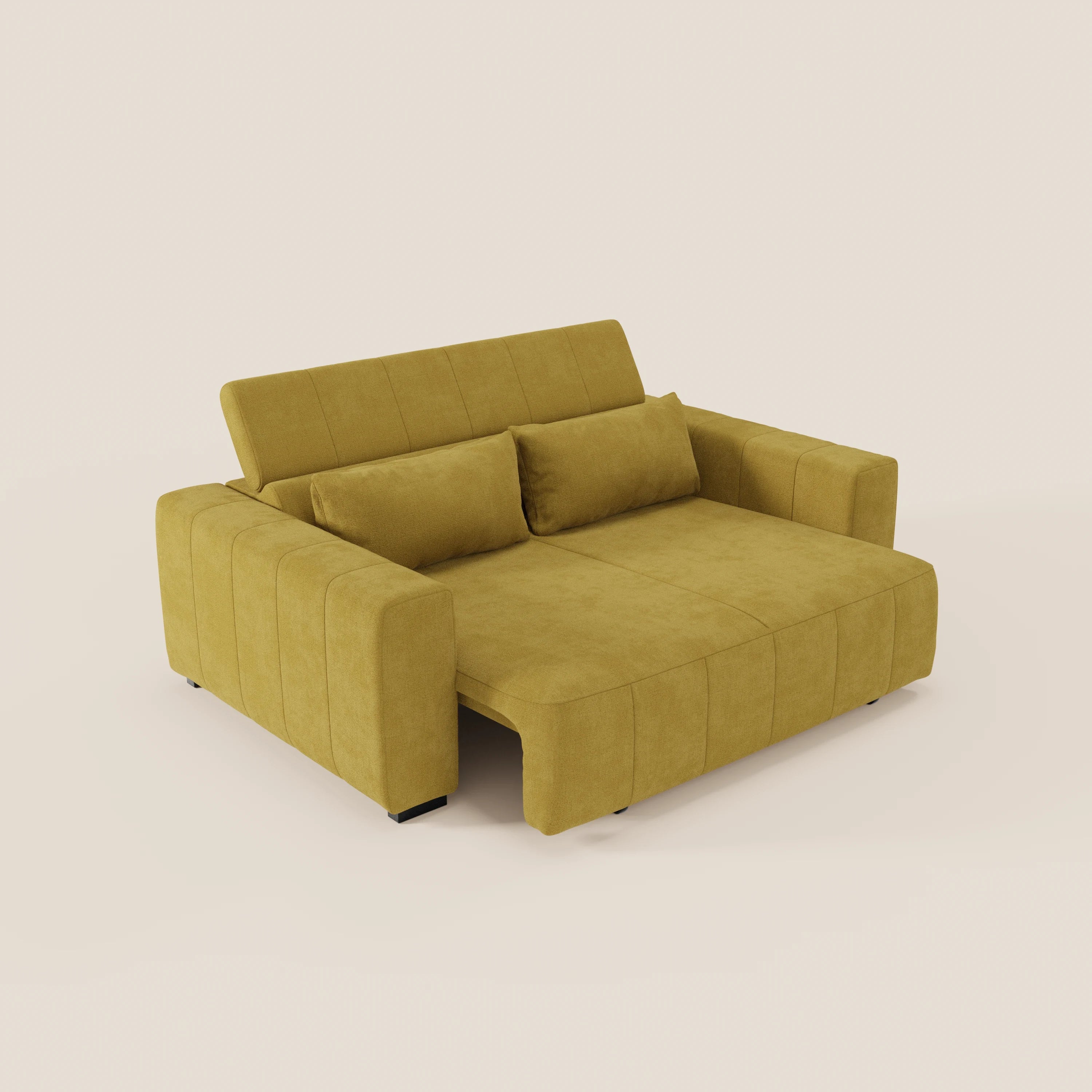 Doric divano 3 posti con sedute allungabili tramite relax elettrico - poggiatesta reclinabile in tessuto smacchiabile T23 - divani.store