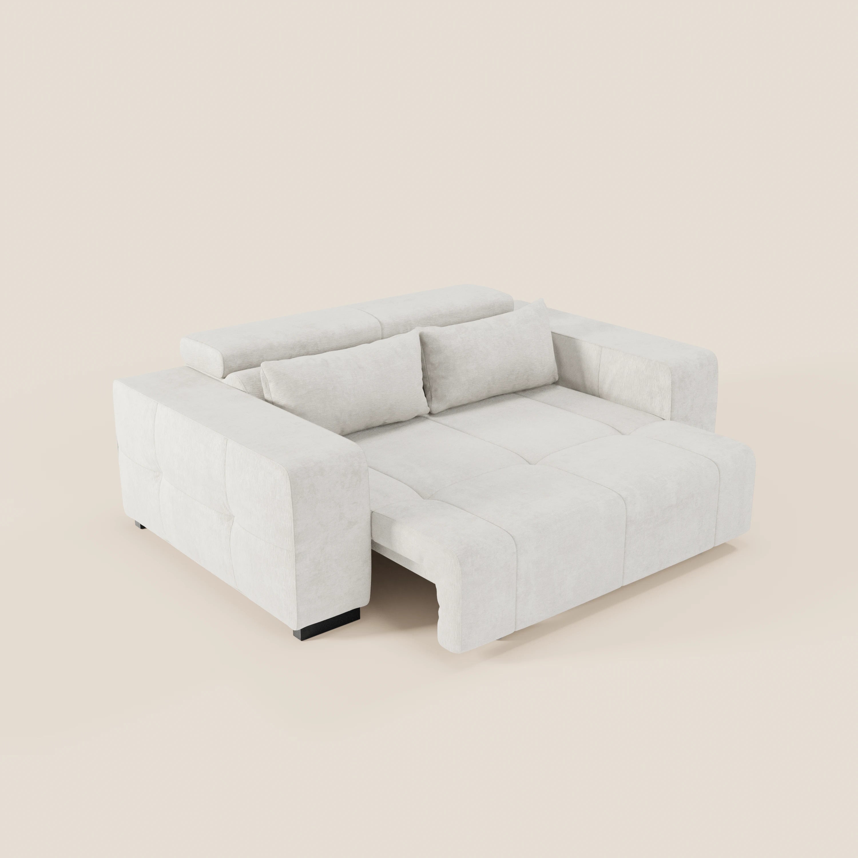 Monarch Divano con Relax Elettrico per allungamento sedute e Poggiatesta Reclinabile in tessuto morbido smacchiabile T31 - divani.store