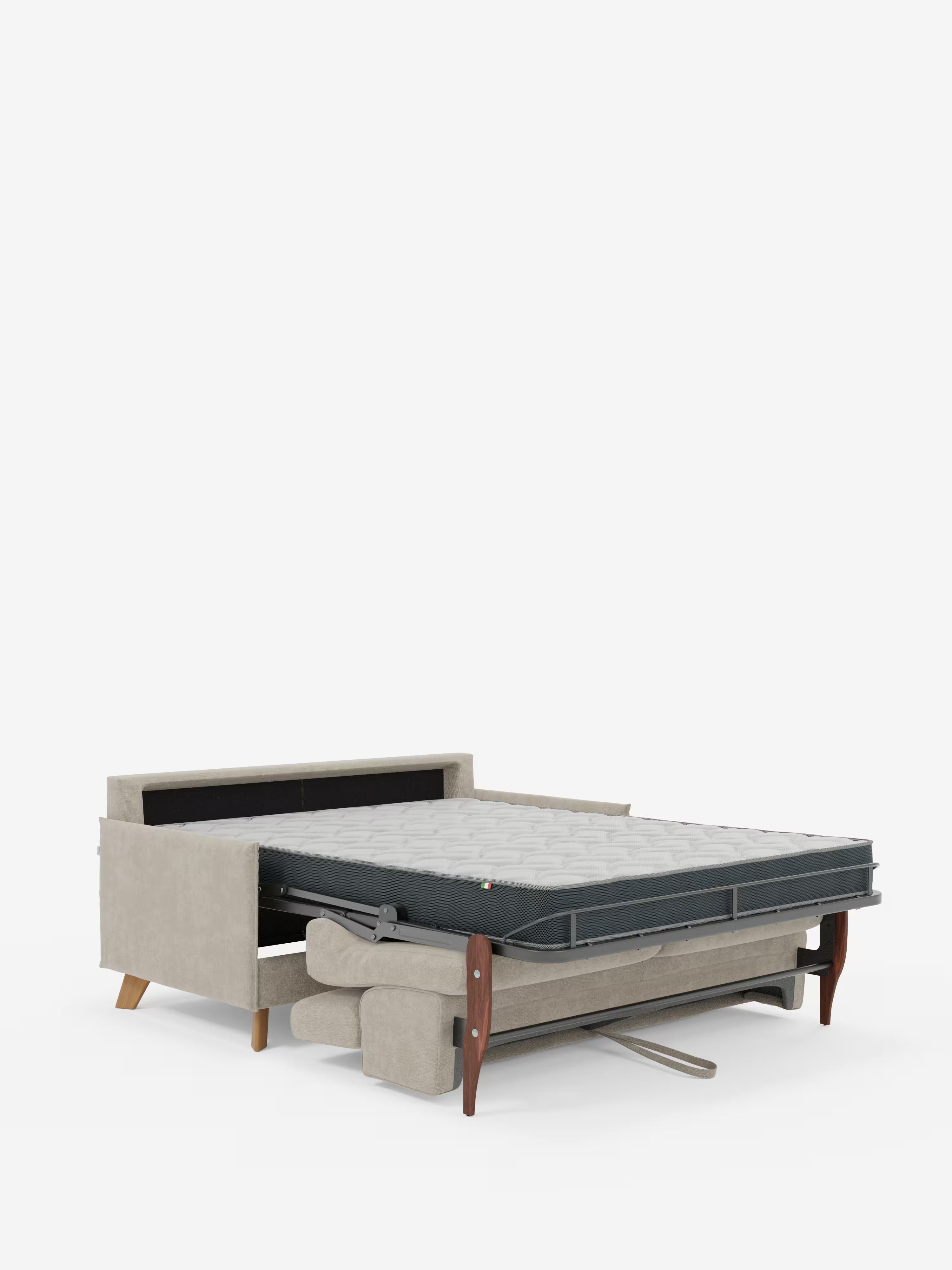 Sole Schlafsofa mit Matratze und verstellbaren Kopfstützen – elegantes Design, 100 % abziehbarer Bezug aus fleckenabweisendem Stoff T23