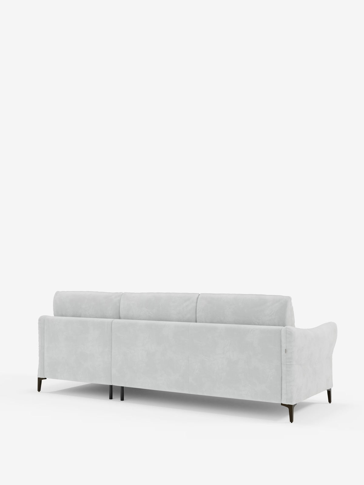 Dalia divano letto con penisola contenitore e materasso alto 18 cm - piedini alti e tessuto smacchiabile T30