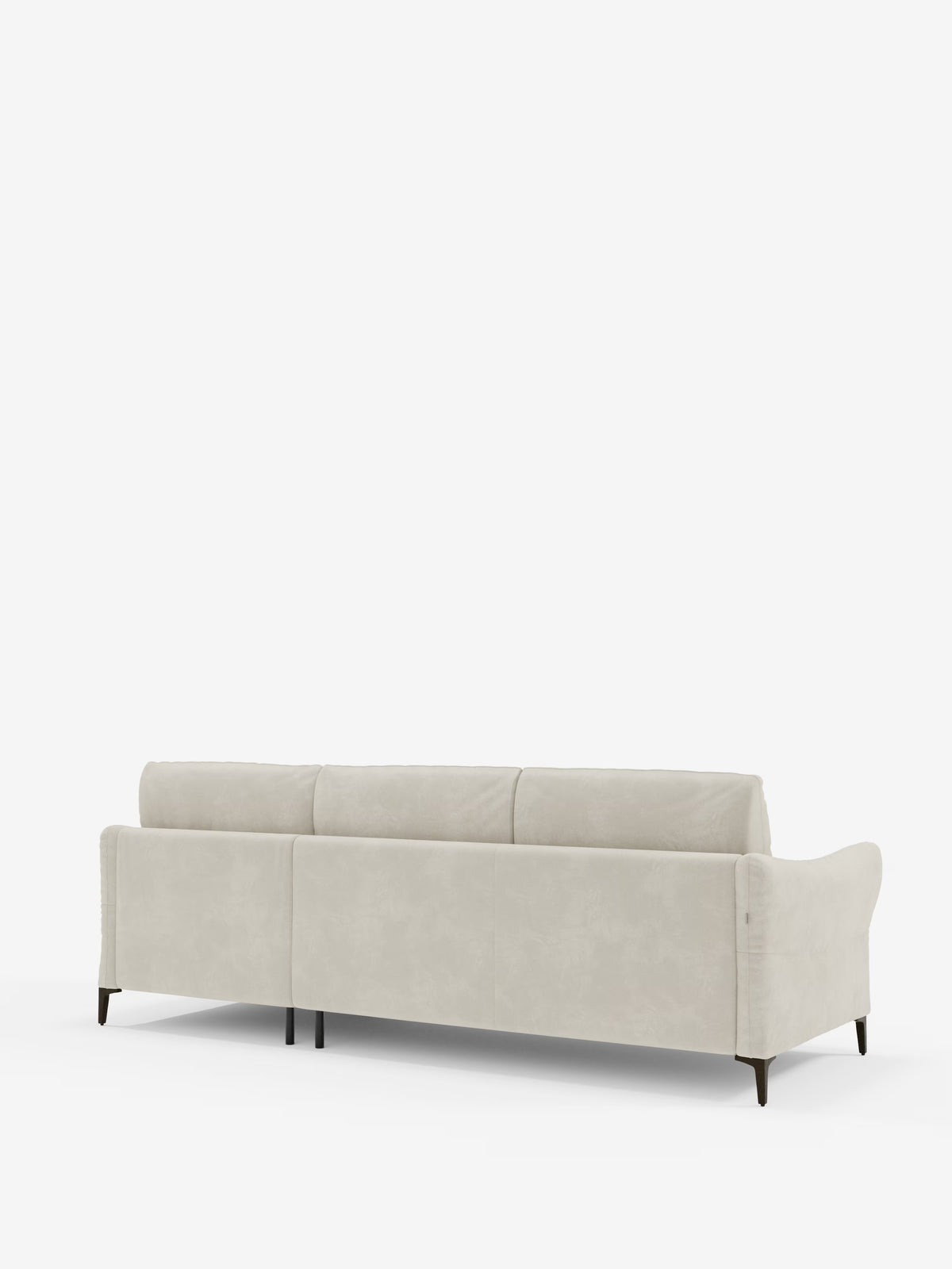 Dalia divano letto con penisola contenitore e materasso alto 18 cm - piedini alti e tessuto smacchiabile T30