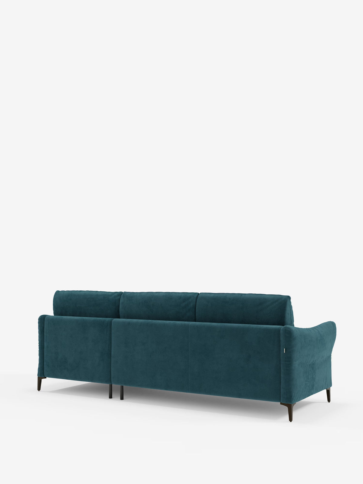 Dalia divano letto con penisola contenitore e materasso alto 18 cm - piedini alti e tessuto smacchiabile T30
