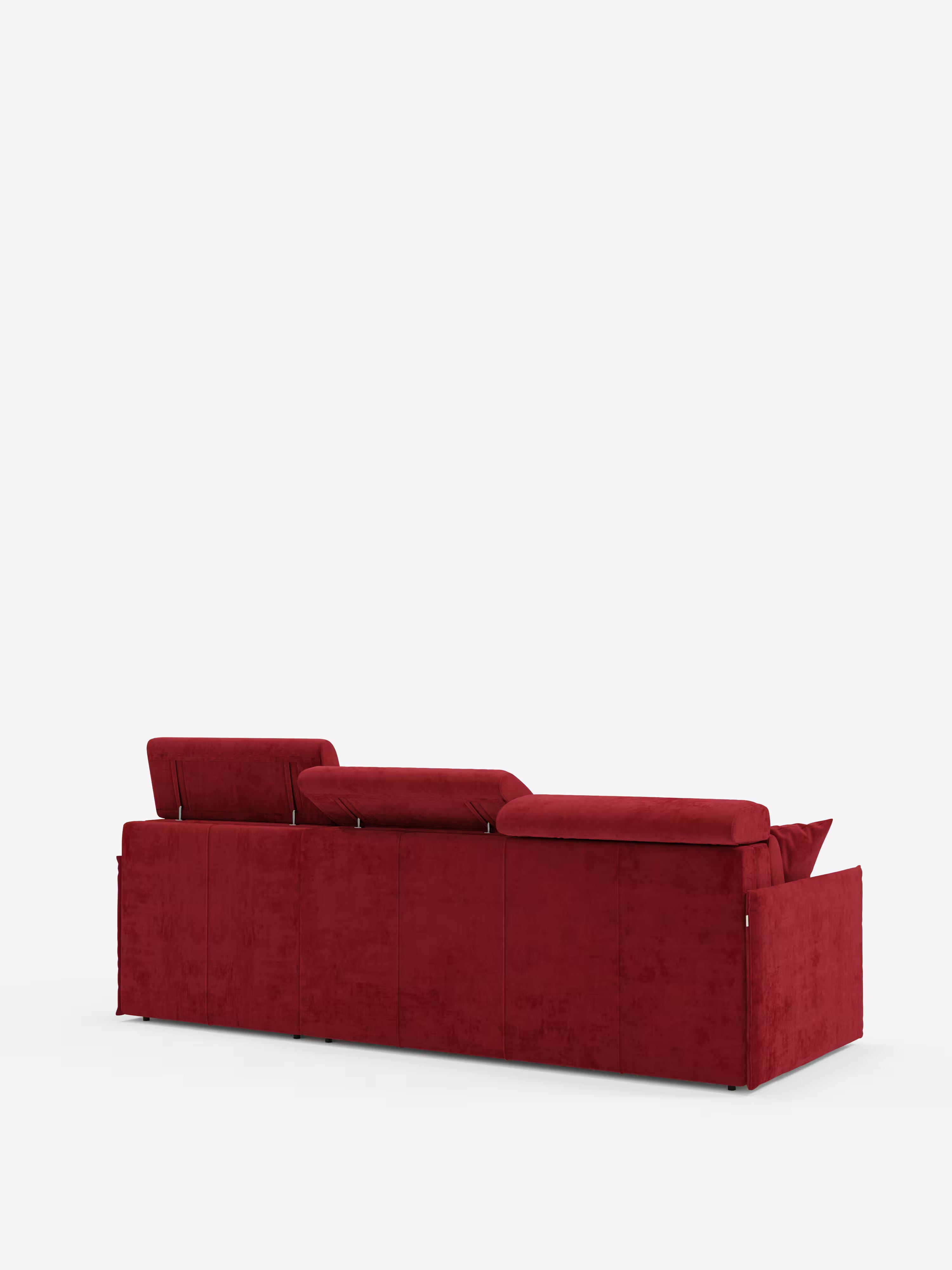 Miryam sofá cama esquinero compacto - reposacabezas reclinables y chaise longue con almacenaje en tejido antimanchas T31