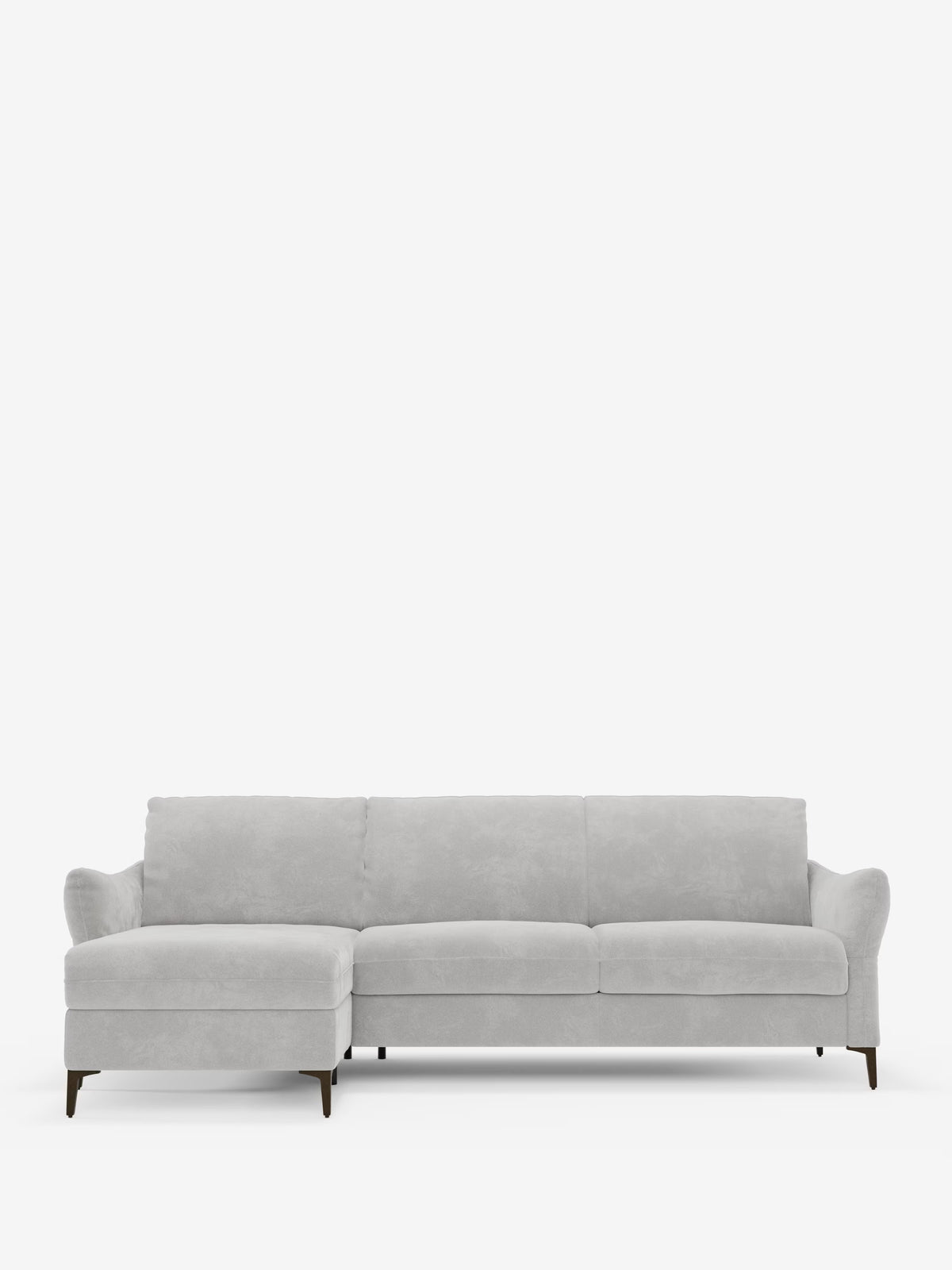 Dalia divano letto con penisola contenitore e materasso alto 18 cm - piedini alti e tessuto smacchiabile T30