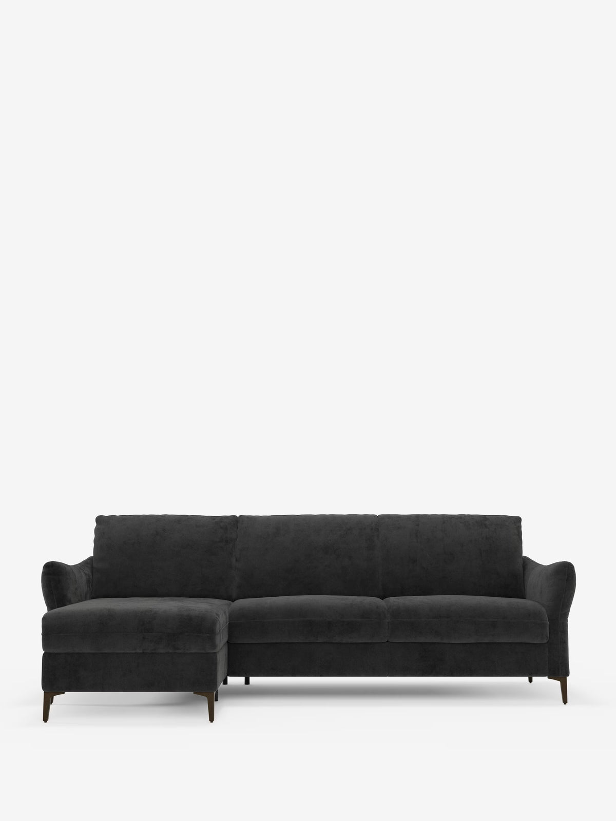 Dalia divano letto con penisola contenitore e materasso alto 18 cm - piedini alti e tessuto smacchiabile T30