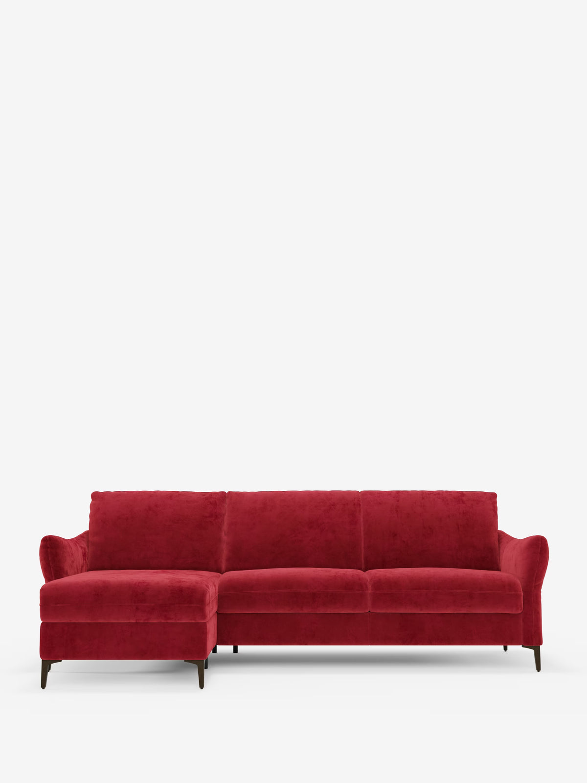 Dalia divano letto con penisola contenitore e materasso alto 18 cm - piedini alti e tessuto smacchiabile T30
