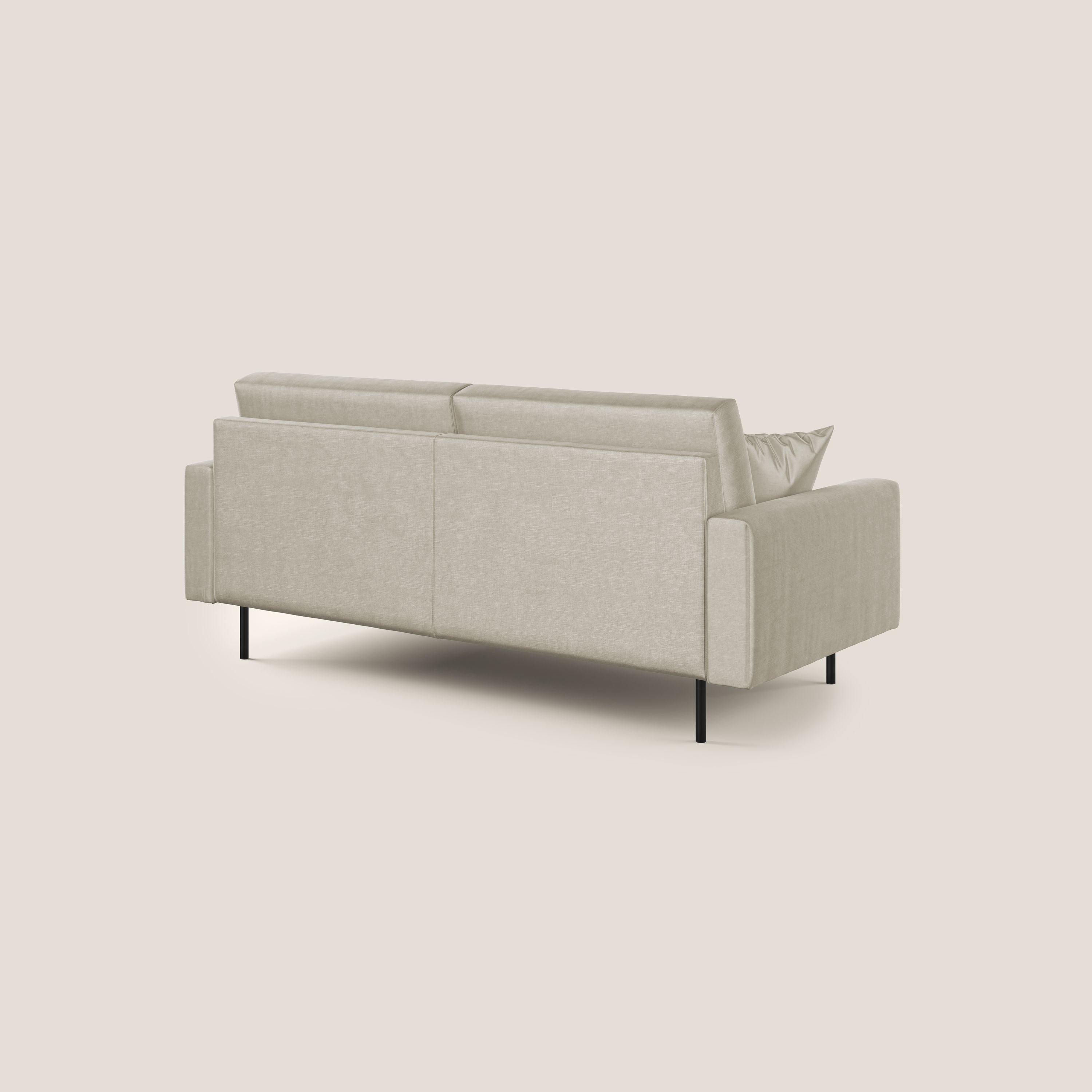 Arthur divano moderno in velluto morbido impermeabile T01 panna - divani.store