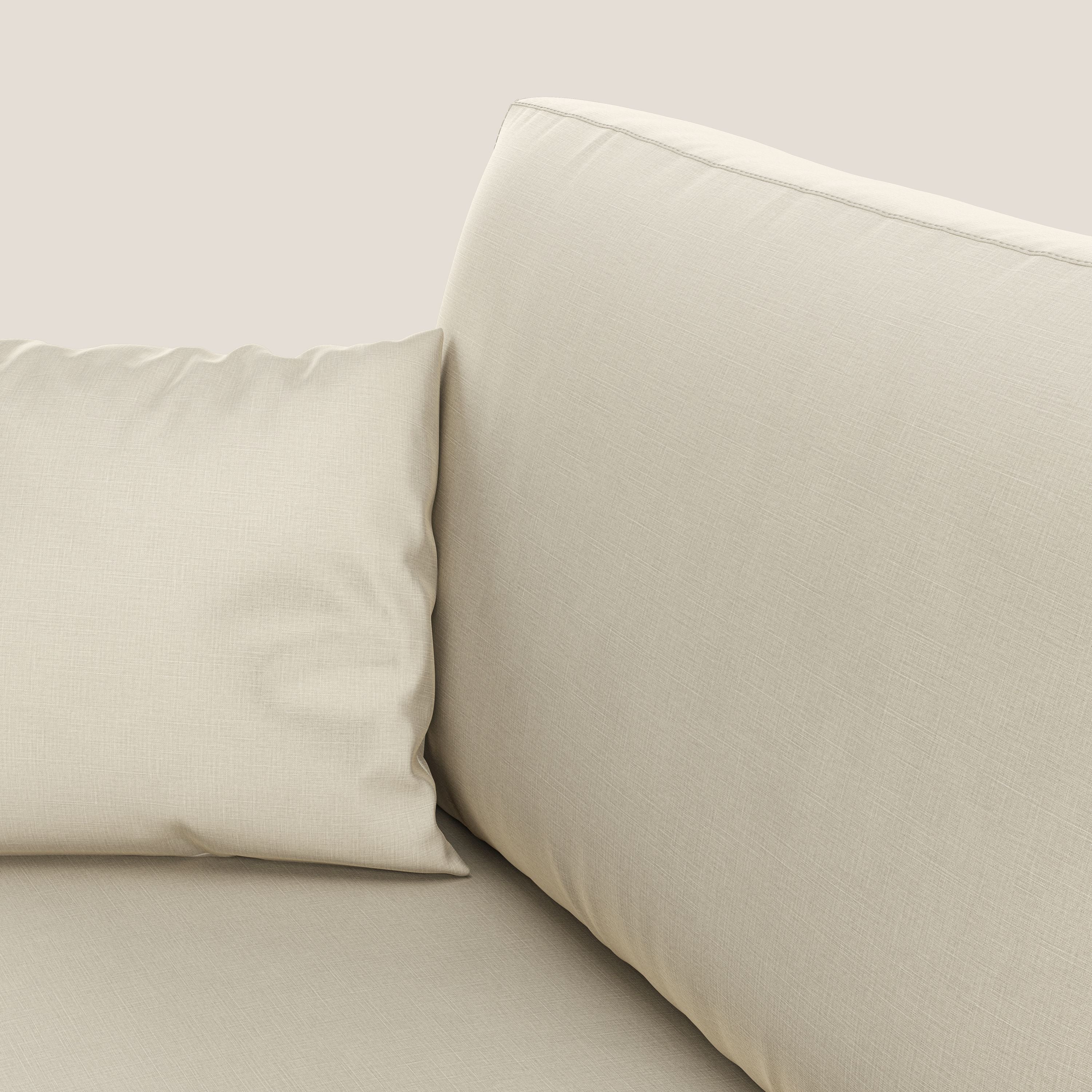 Andromeda divano letto matrimoniale in velluto morbido impermeabile T01 panna - divani.store