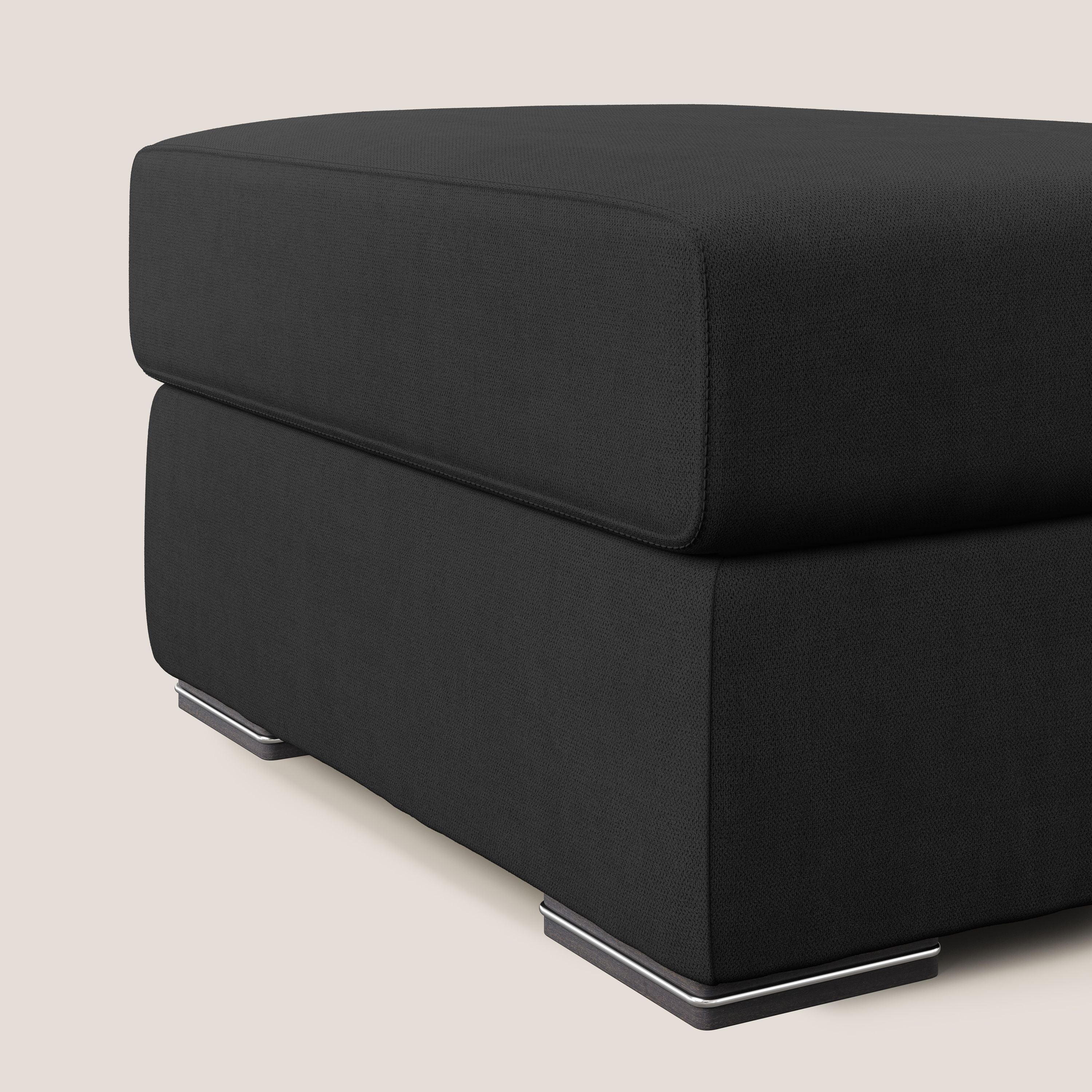 Sun pouf apribile contenitore in tessuto impermeabile T02 nero - divani.store