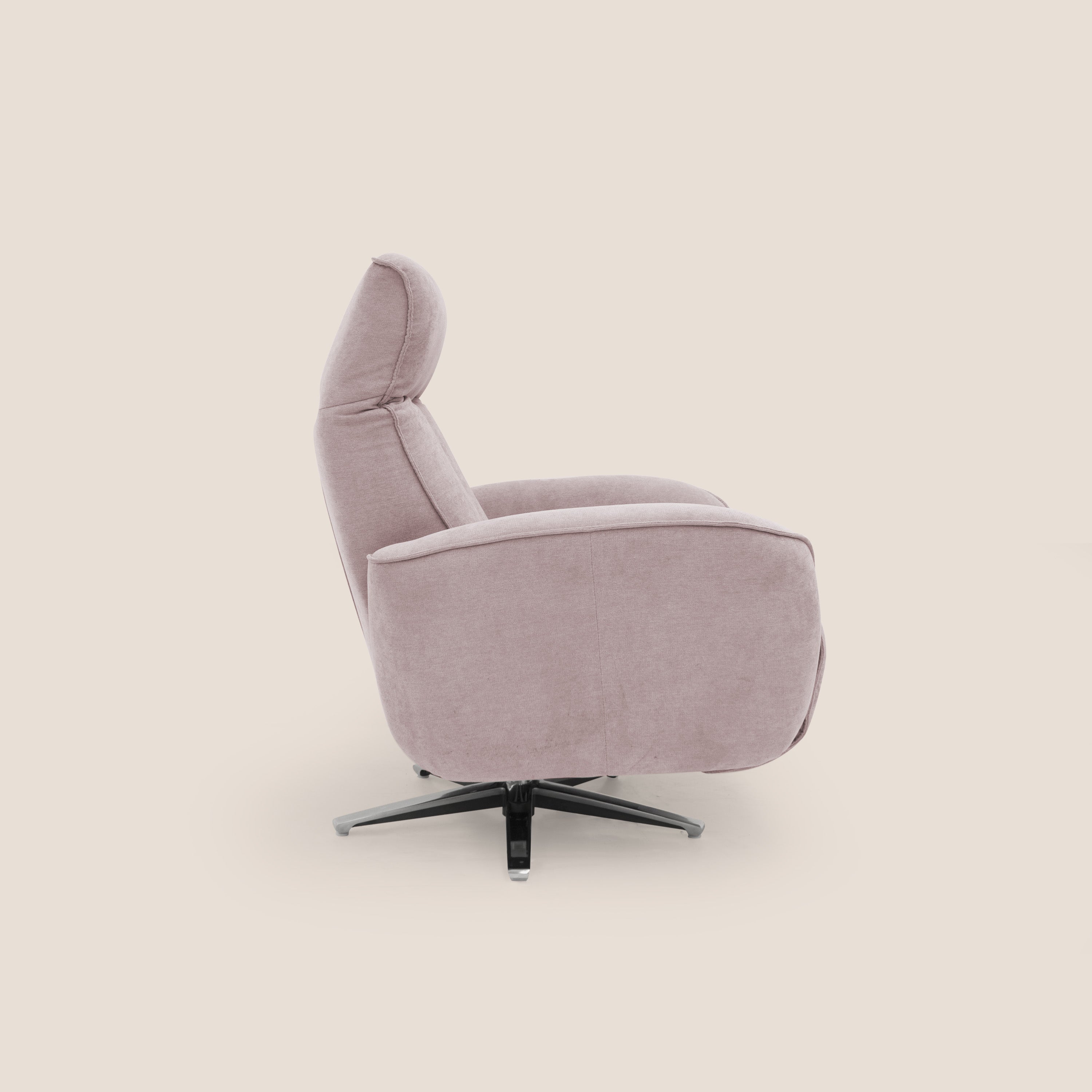 EVA Poltroncina RELAX in morbido tessuto impermeabile T02 rosa - divani.store