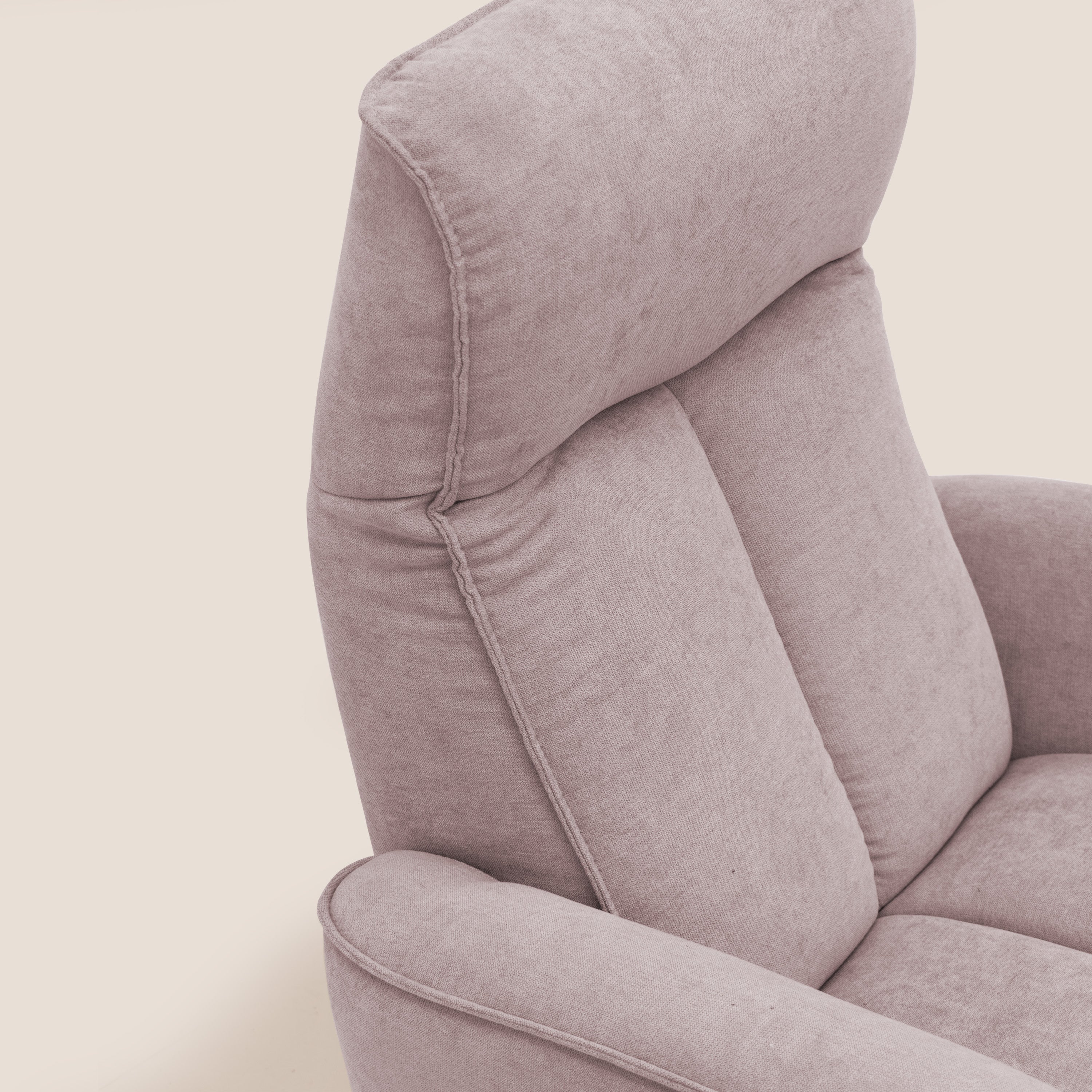 EVA Poltroncina RELAX in morbido tessuto impermeabile T02 rosa - divani.store