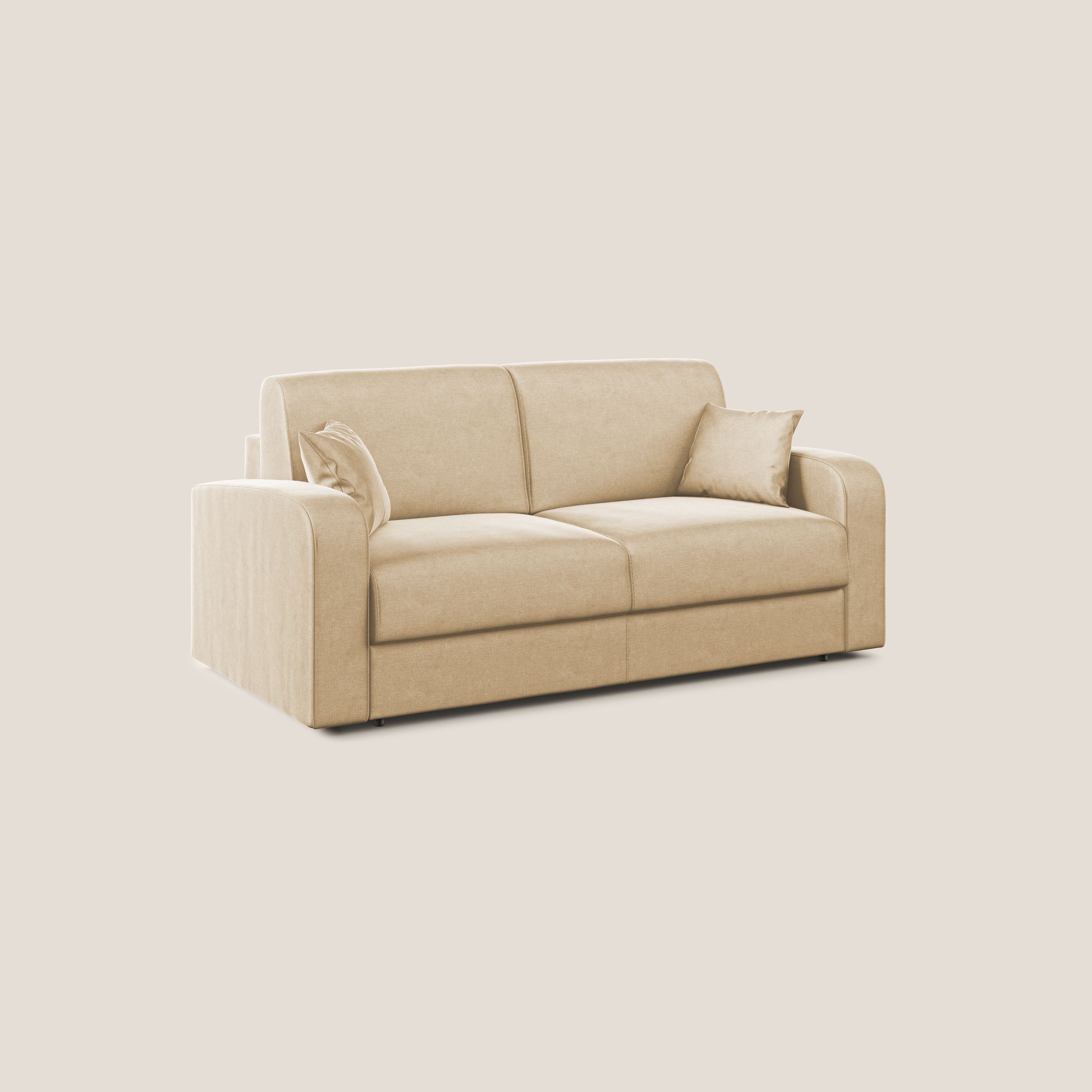 Lebron Divano letto matrimoniale in velluto morbido T01 beige - divani.store