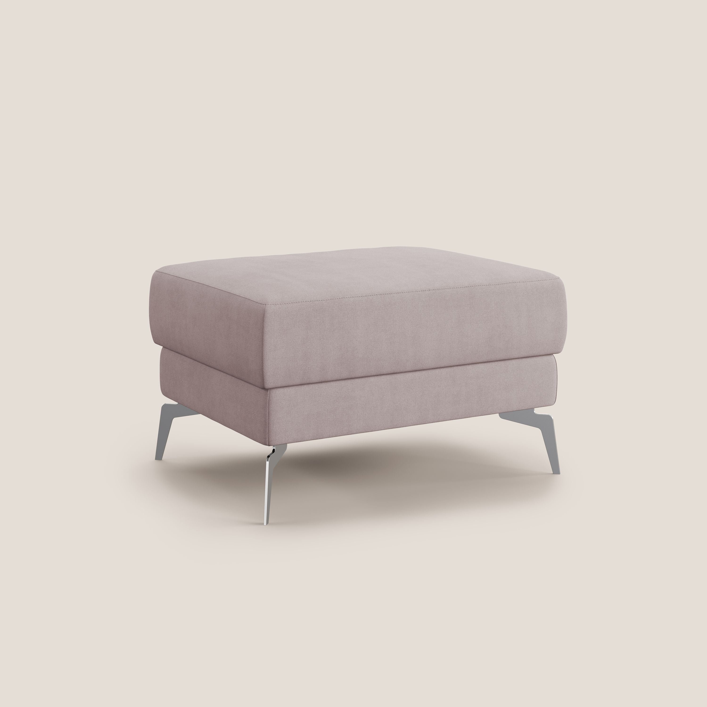 Star Pouf con piedini alti in tessuto impermeabile T02 rosa - divani.store