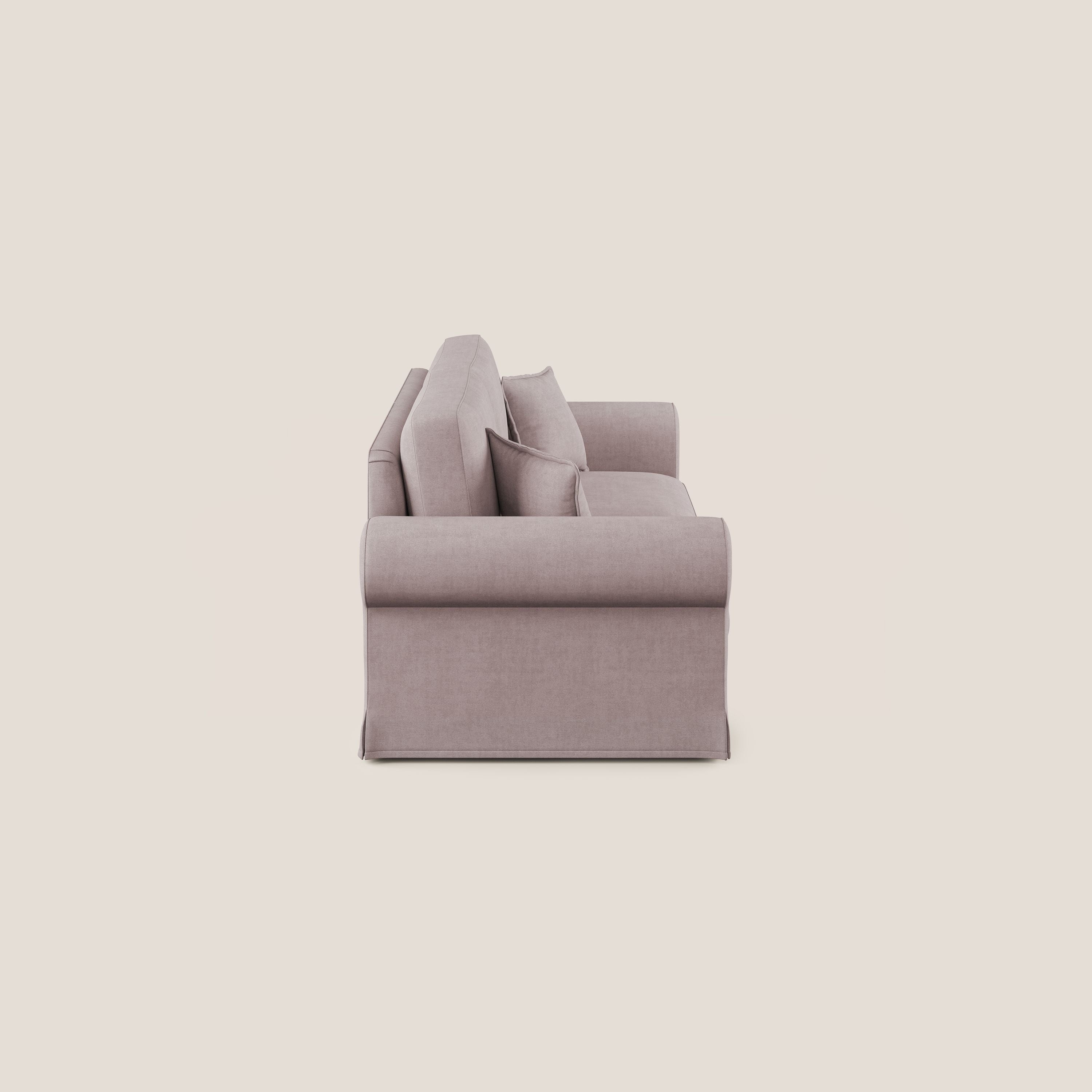 Lady divano classico in piuma d'oca realizzato con tessuto impermeabile T02 rosa - divani.store