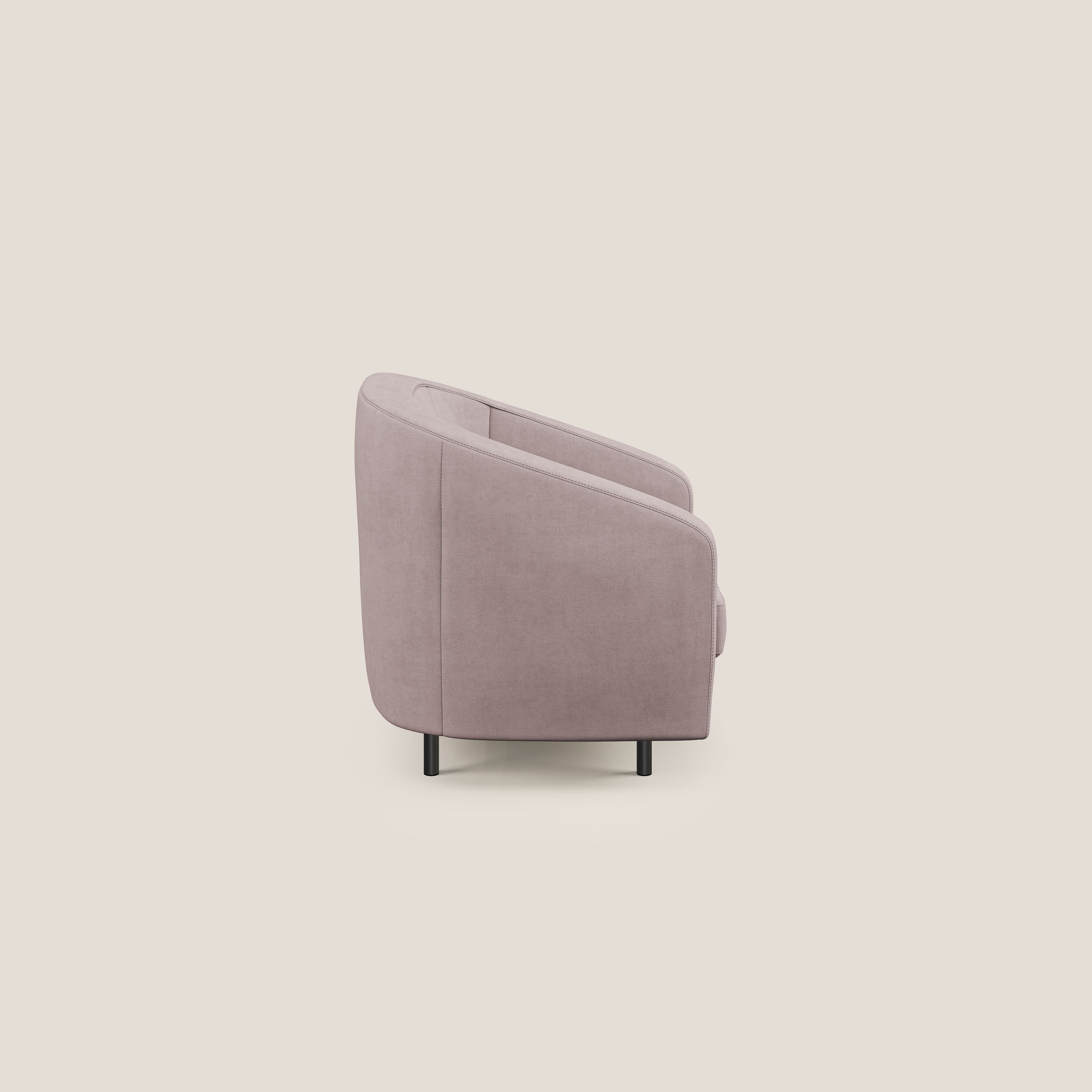 Pandora Poltroncina in tessuto morbido impermeabile T02 rosa - divani.store