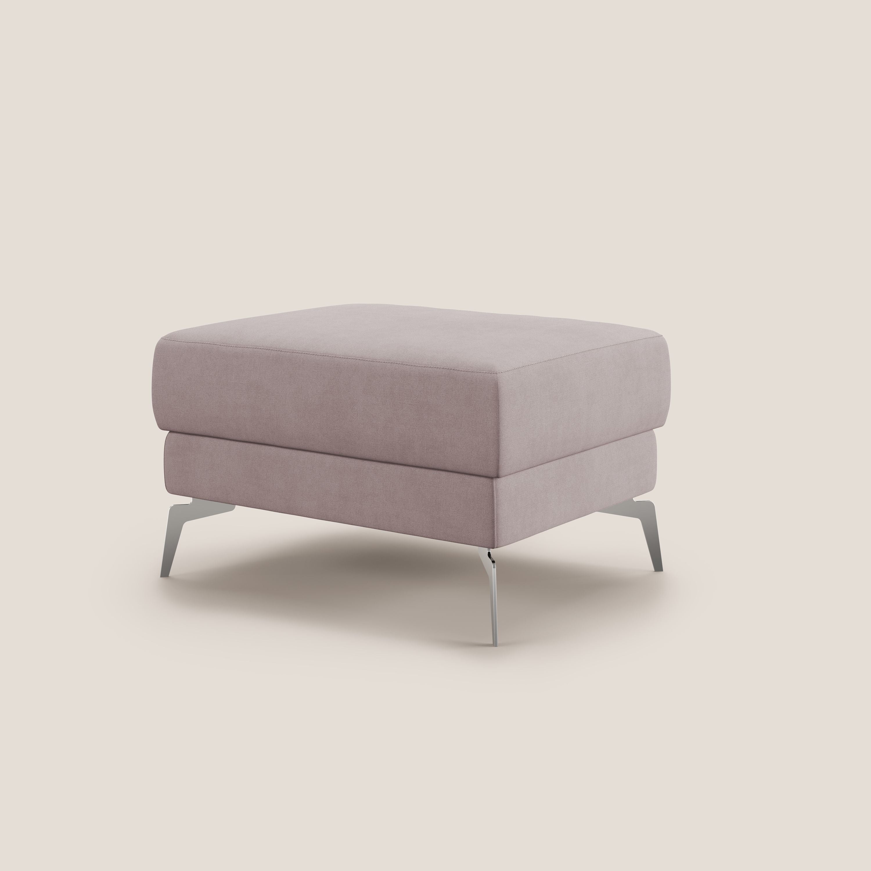 Star Pouf con piedini alti in tessuto impermeabile T02 rosa - divani.store