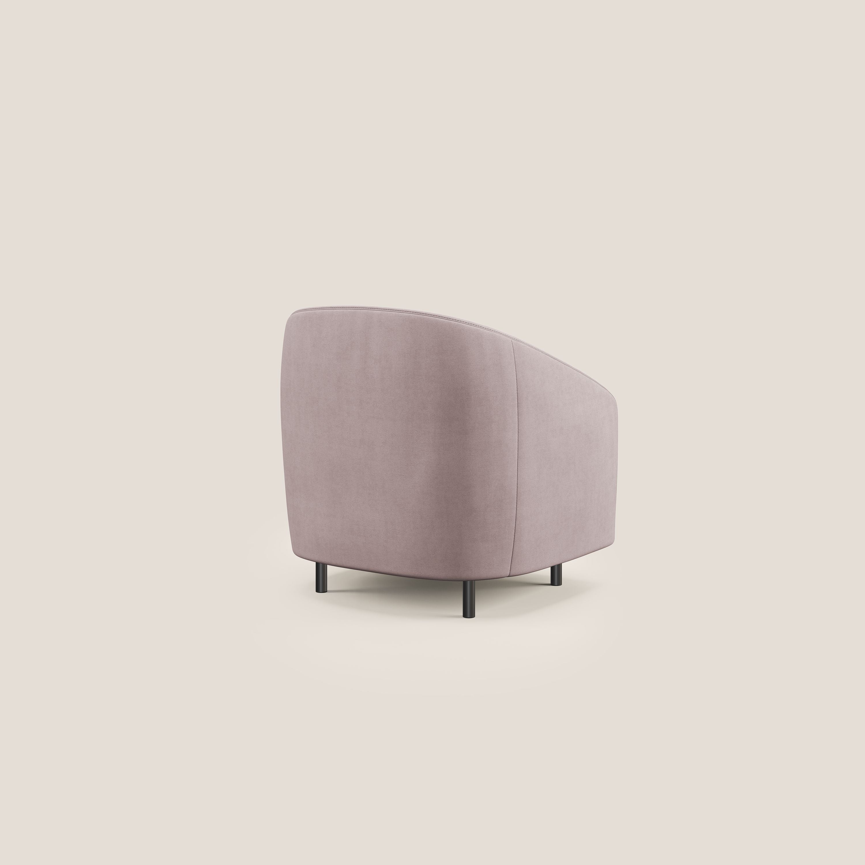 Pandora Poltroncina in tessuto morbido impermeabile T02 rosa - divani.store