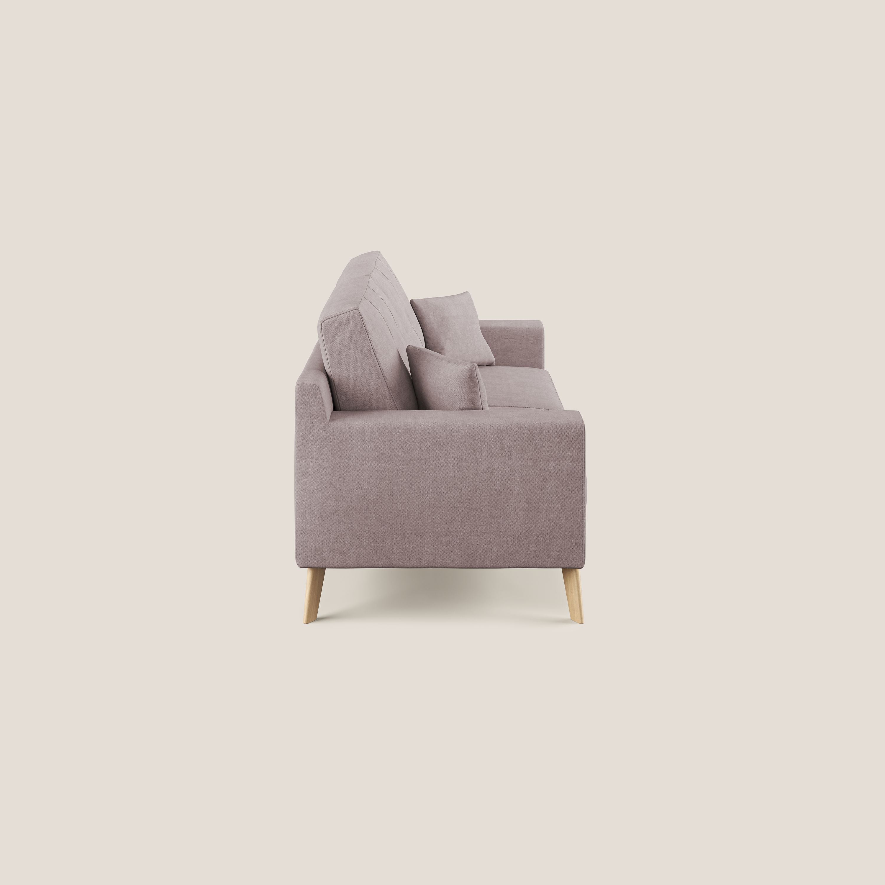 Danish divano moderno in tessuto morbido impermeabile T02 rosa - divani.store