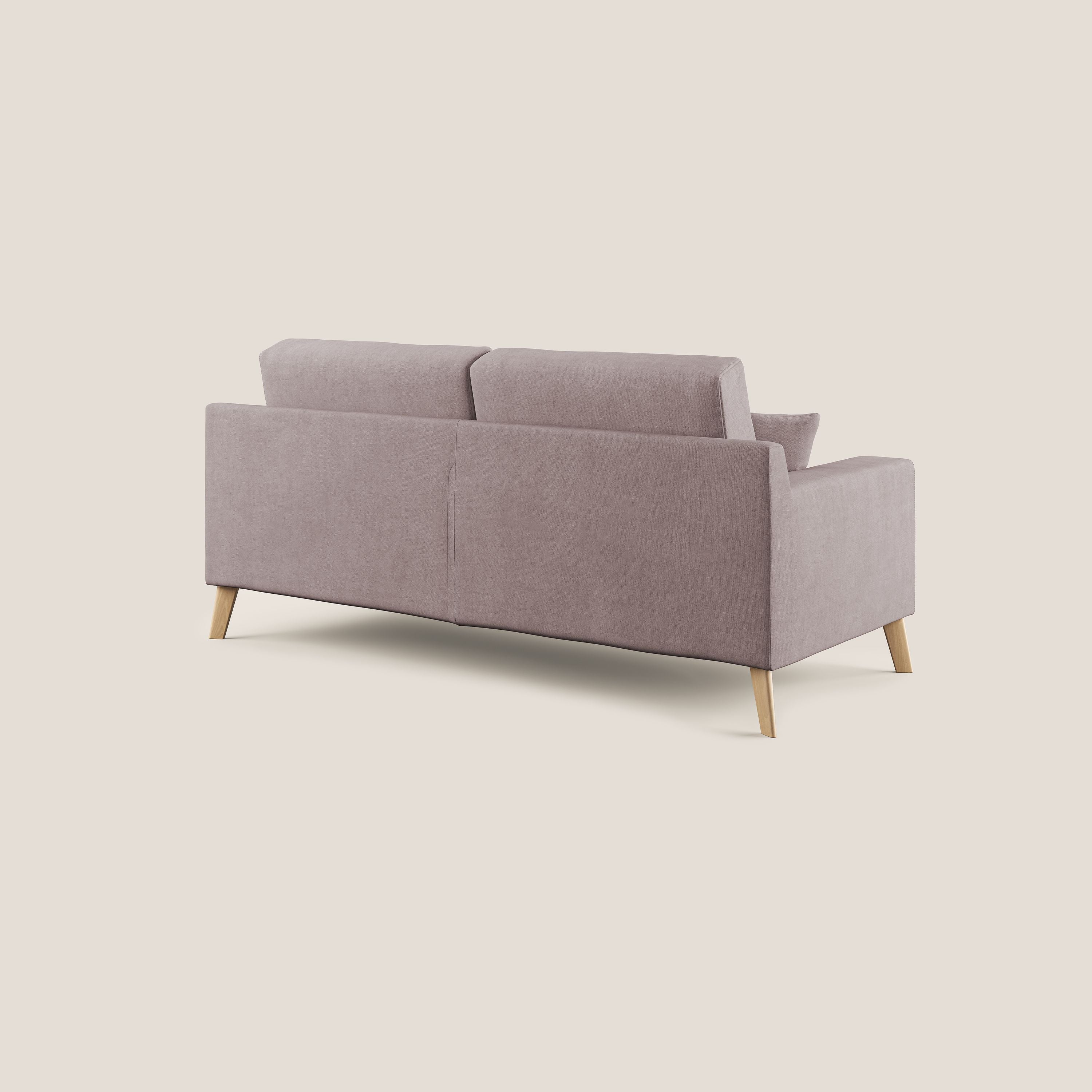 Danish divano moderno in tessuto morbido impermeabile T02 rosa - divani.store