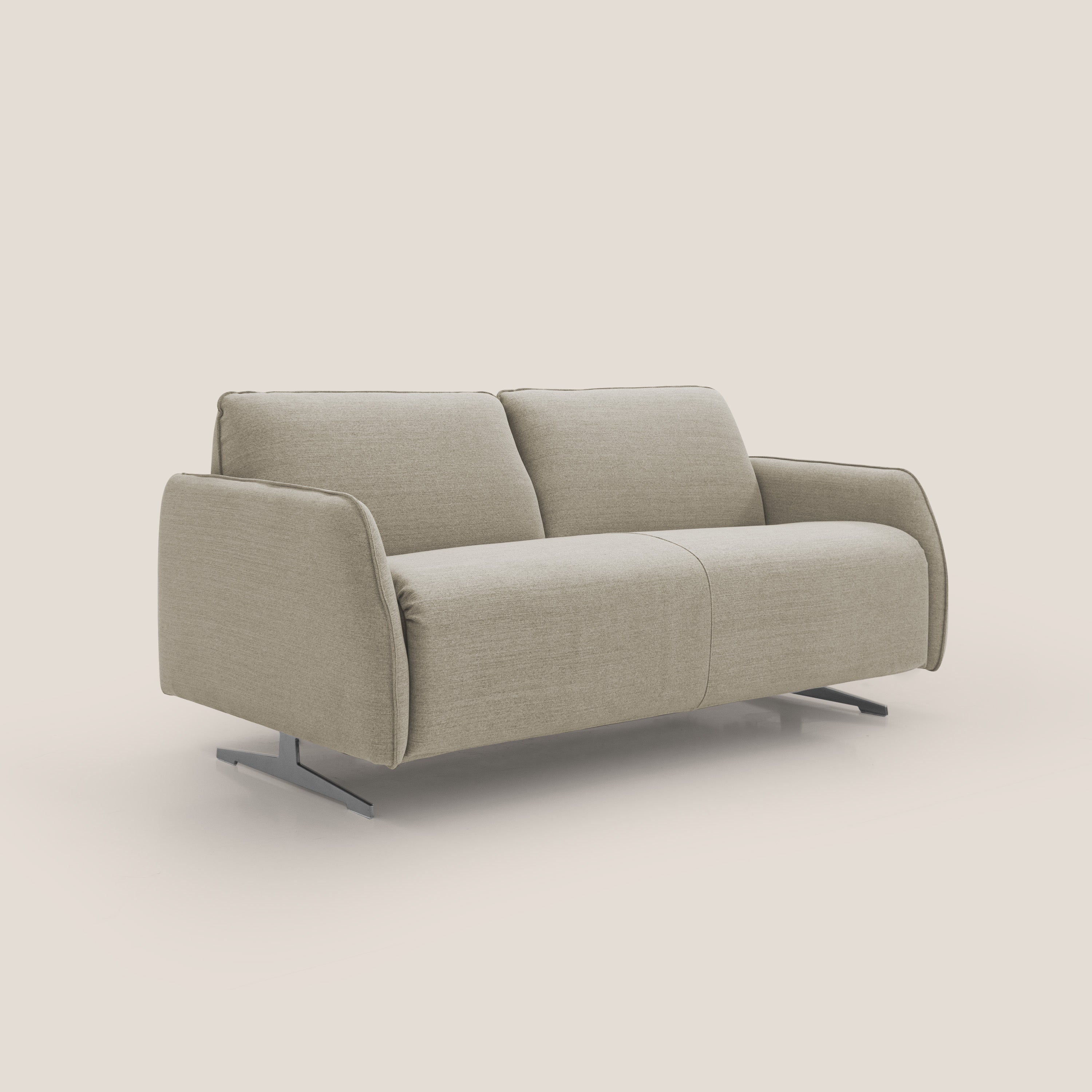 Texas Divano letto matrimoniale moderno in tessuto impermeabile T19 sabbia - divani.store