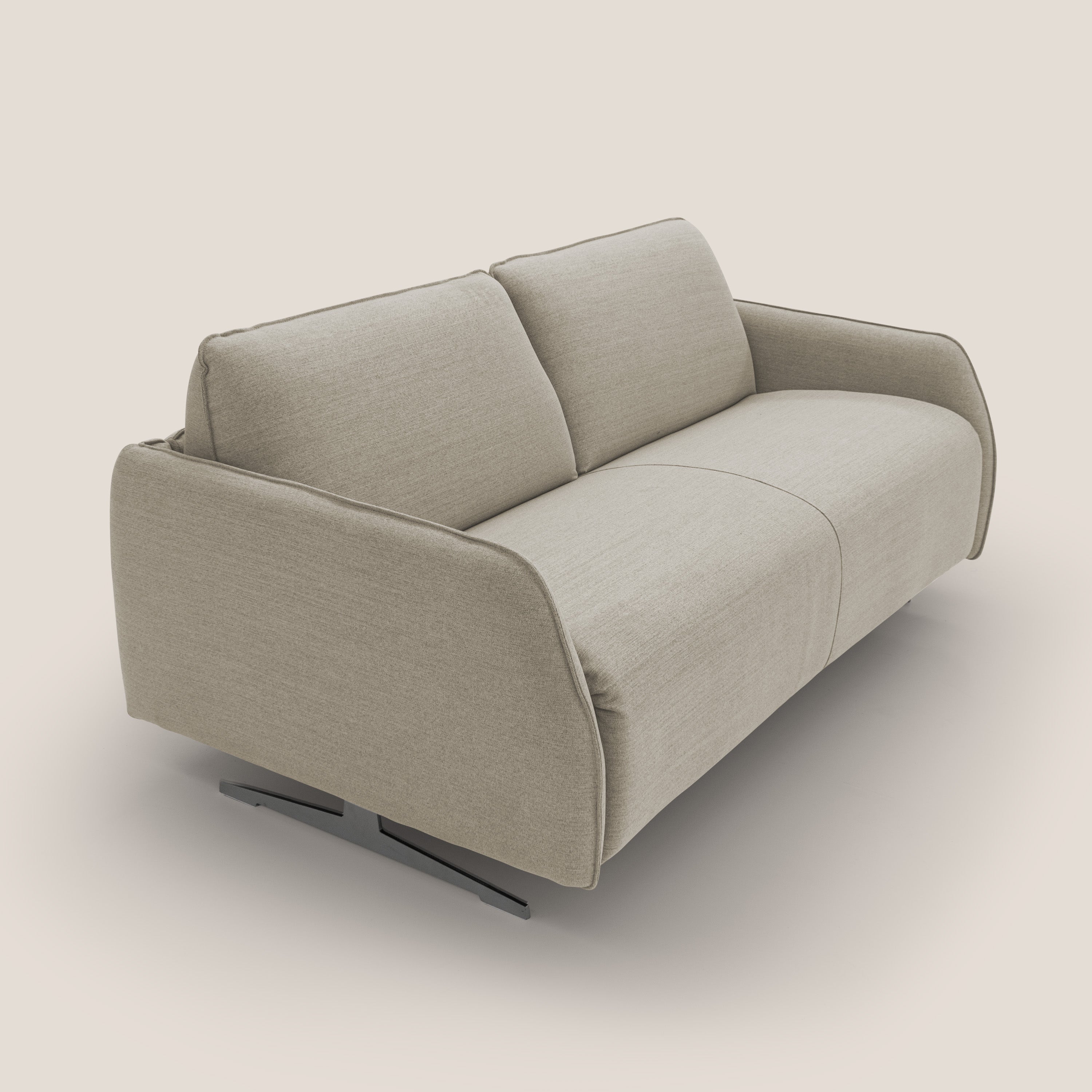 Texas Divano letto matrimoniale moderno in tessuto impermeabile T19 sabbia - divani.store
