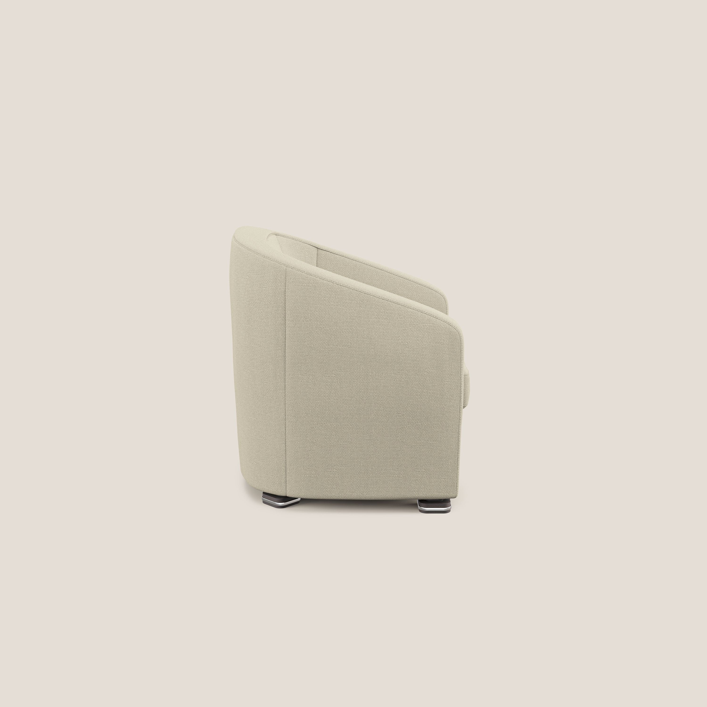 Cloe Poltroncina in tessuto smacchiabile con acqua QuickClean T08 panna - divani.store