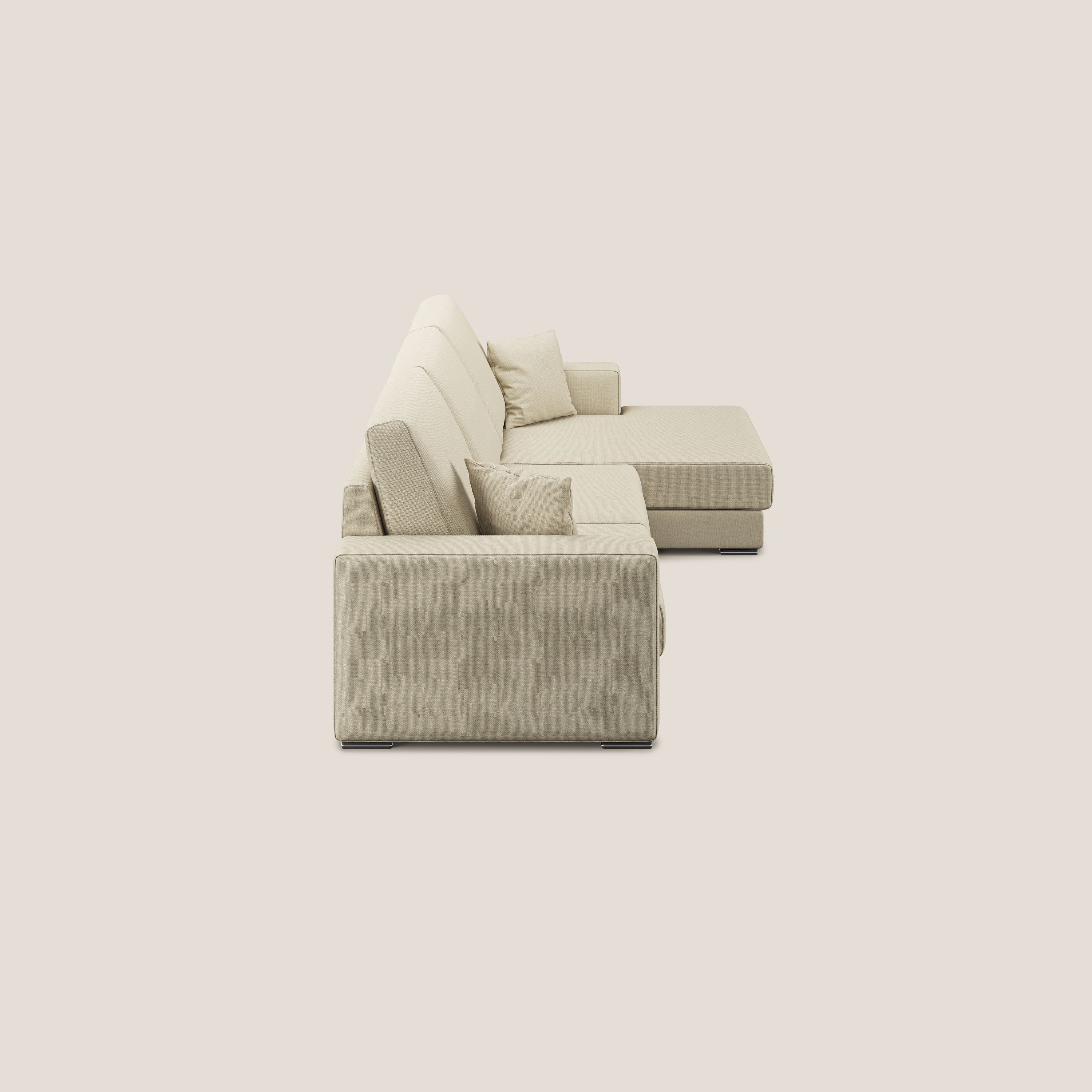 Marte divano angolare in tessuto smacchiabile impermeabile T08 panna - divani.store