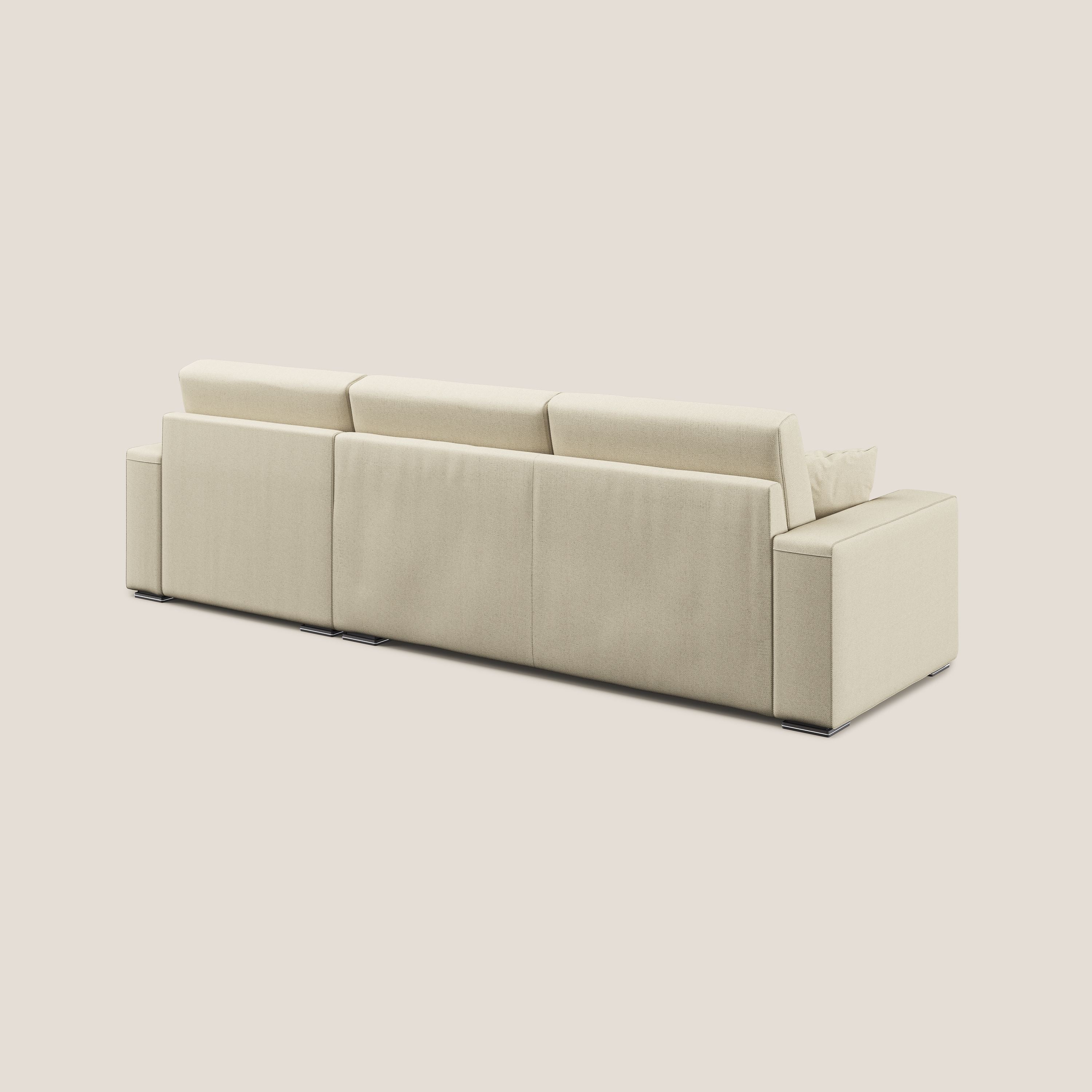 Marte divano angolare in tessuto smacchiabile impermeabile T08 panna - divani.store