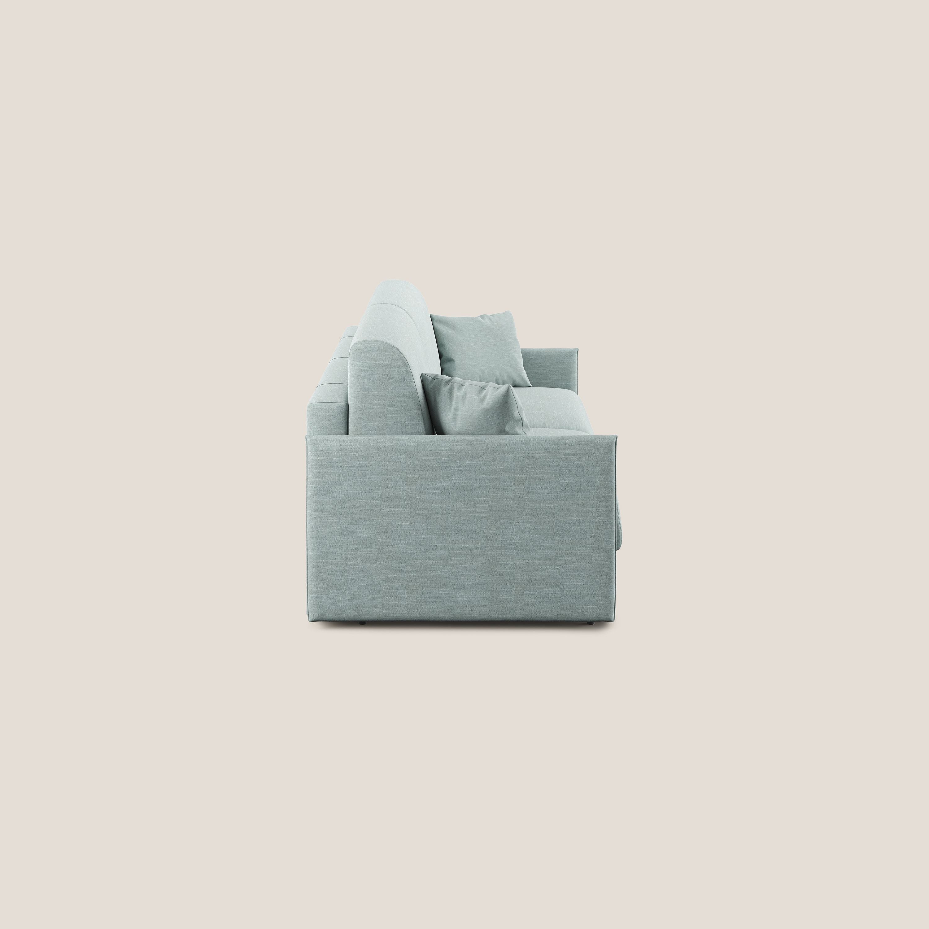 Evans Divano letto in tessuto Ecosostenibile azzurro - divani.store