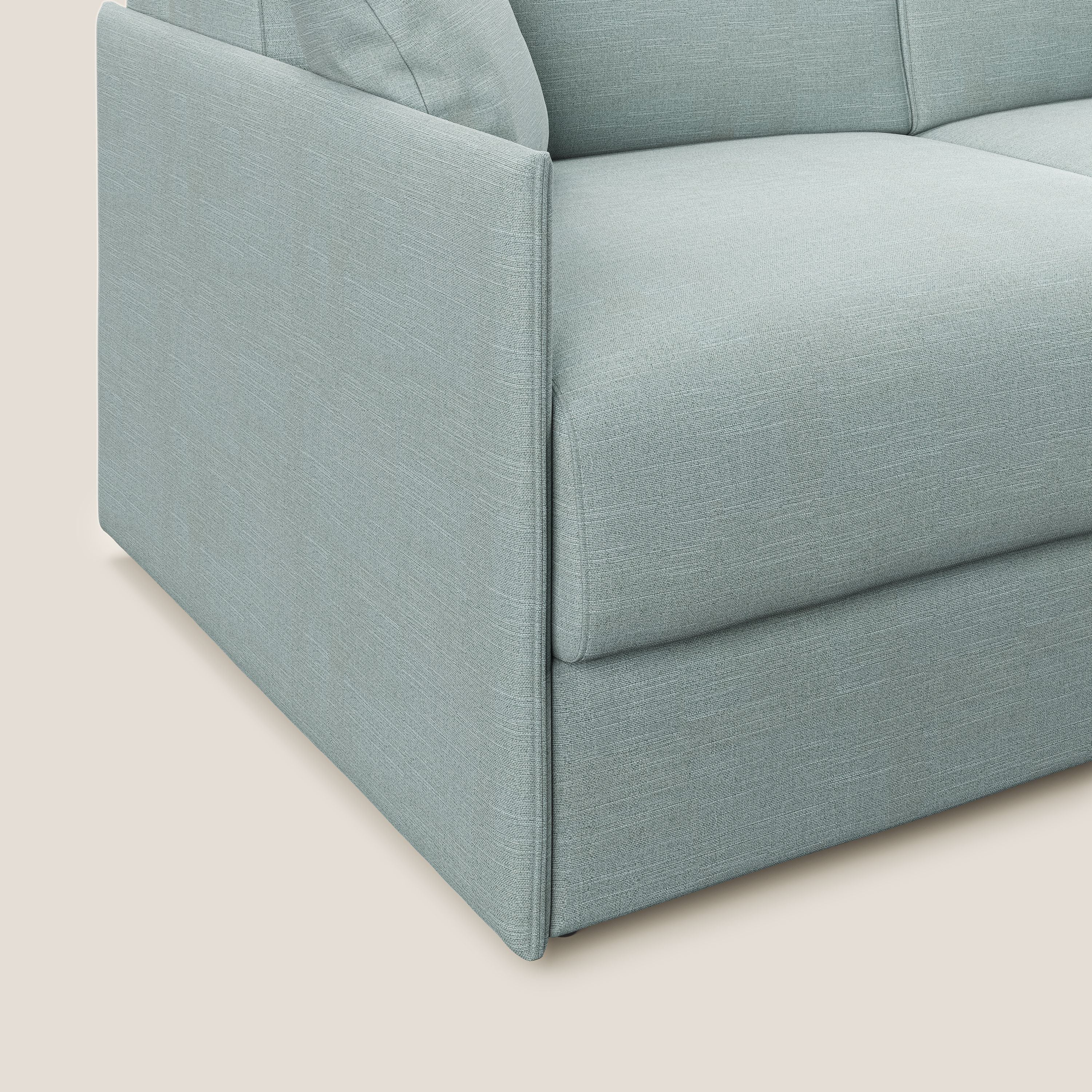 Evans Divano letto in tessuto Ecosostenibile azzurro - divani.store