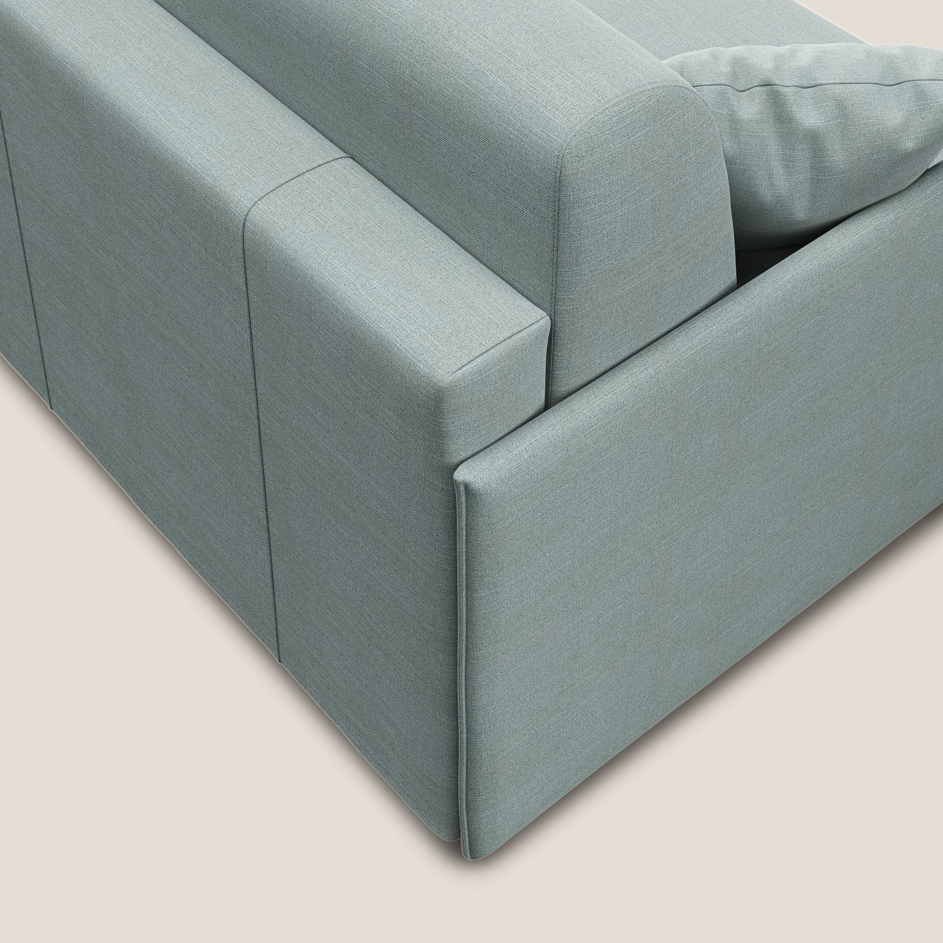 Evans Divano letto in tessuto Ecosostenibile azzurro - divani.store