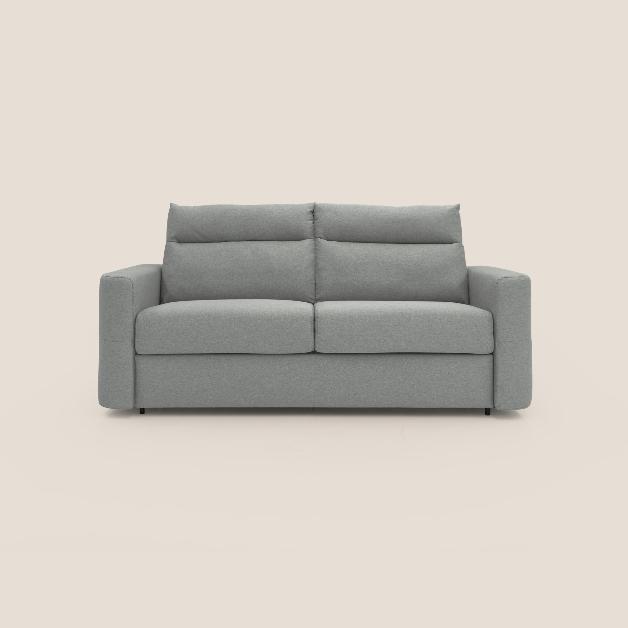 Cupido Divano letto 202 cm (mat.140x197 cm) materasso H18 in tessuto impermeabile simil cotone T13 GRIGIO