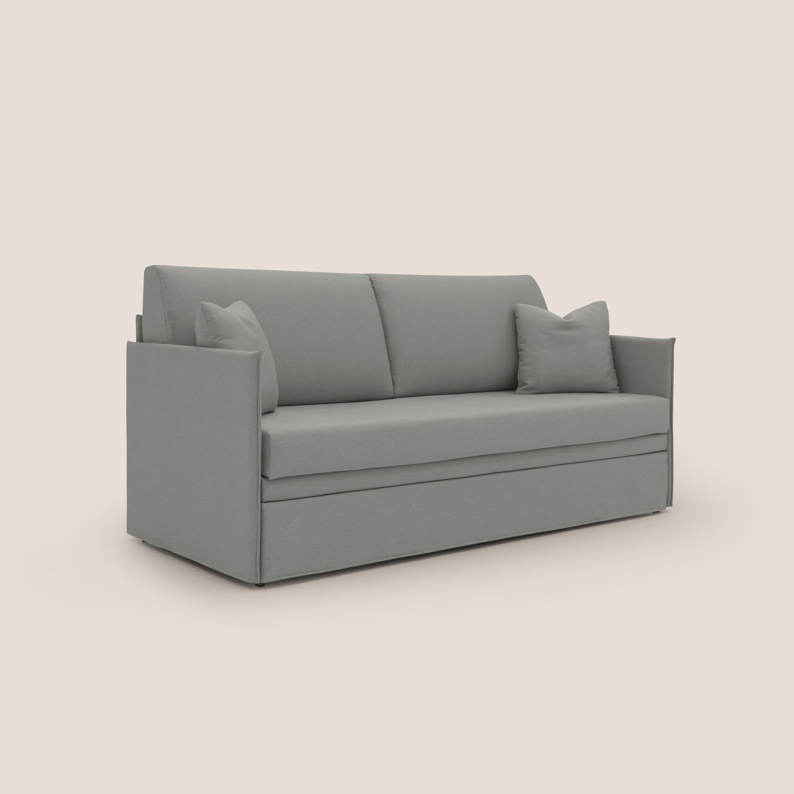 Tortona Divano duplex con doppio letto in tessuto simil cotone impermeabile T13 grigio - divani.store