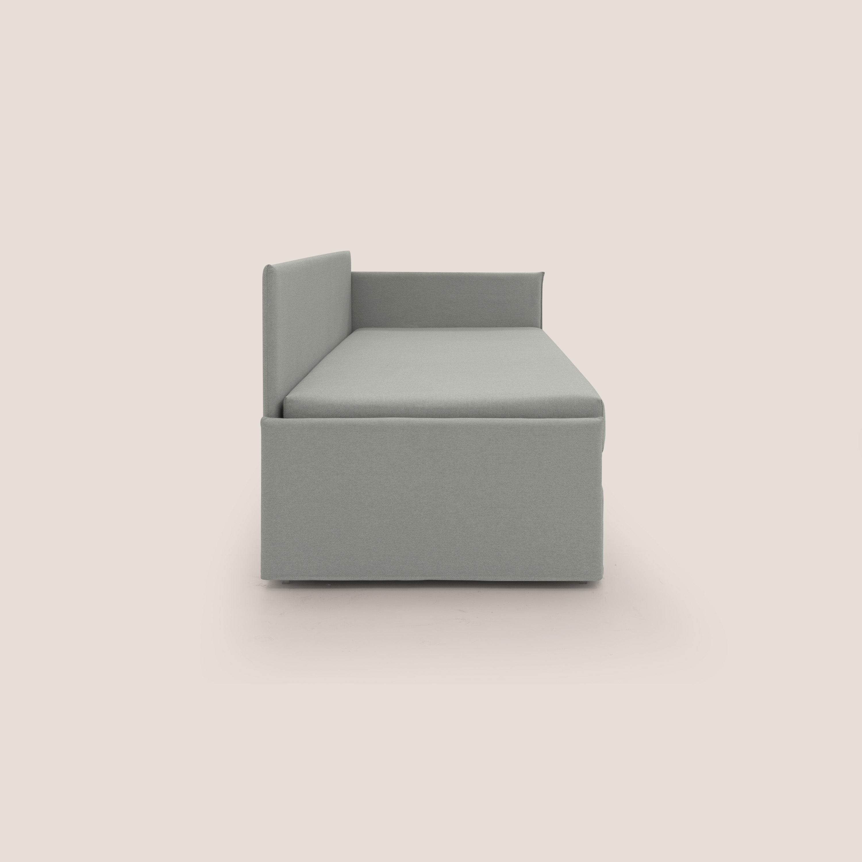 Durini Divano duplex con doppio letto in tessuto simil cotone impermeabile T13 grigio - divani.store
