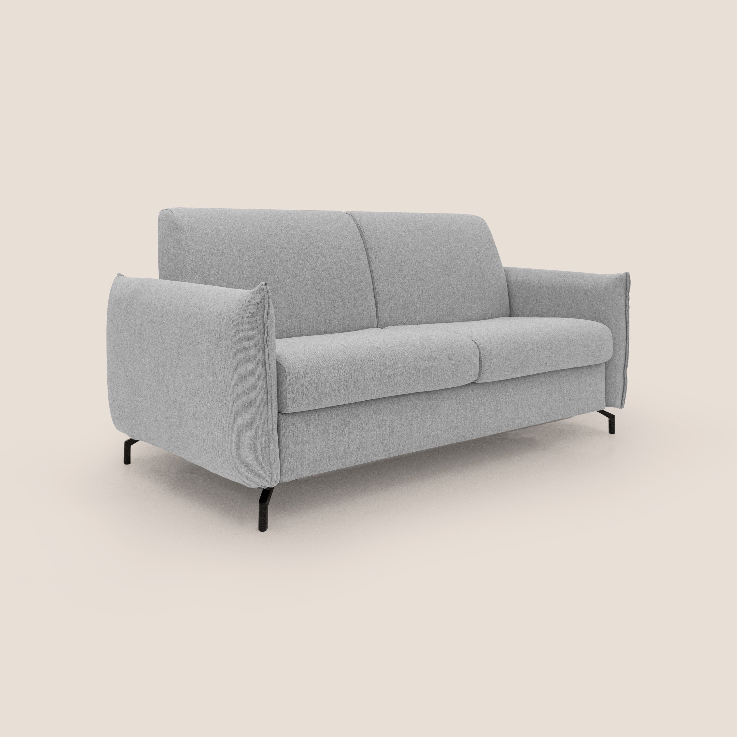 Scarlet divano letto in tessuto misto cotone impermeabile T19 grigio - divani.store