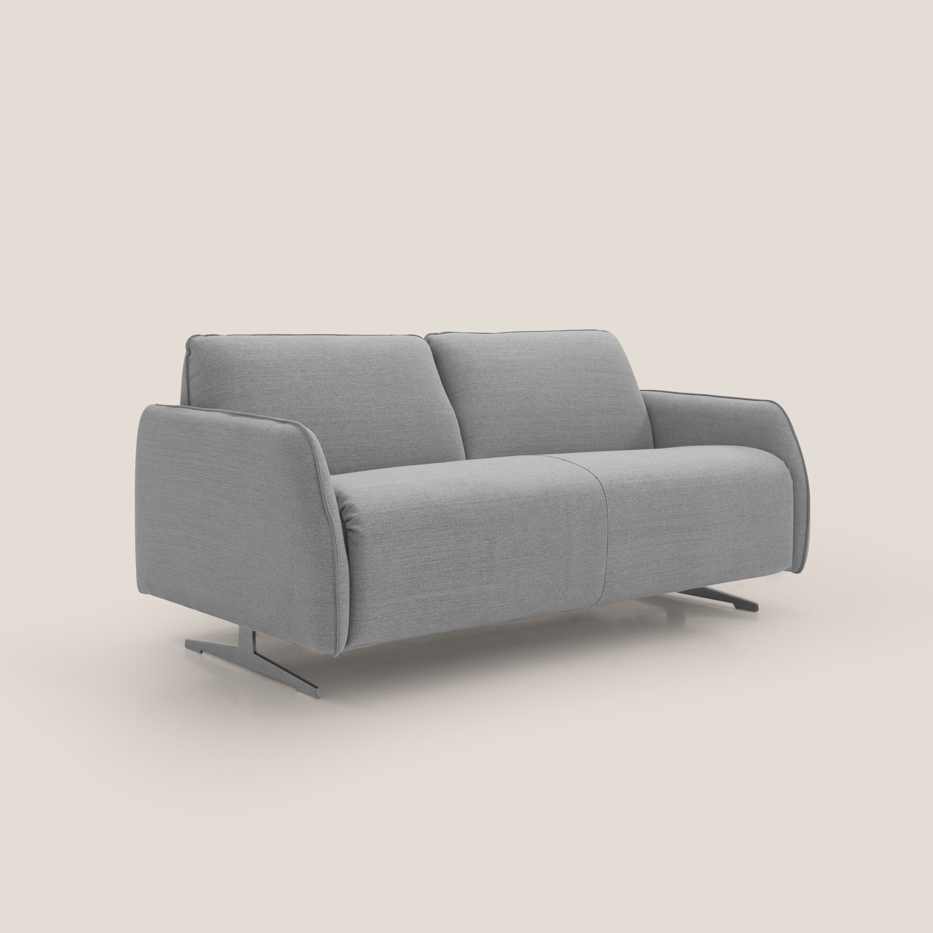 Texas Divano letto matrimoniale moderno in tessuto impermeabile T19 grigio - divani.store