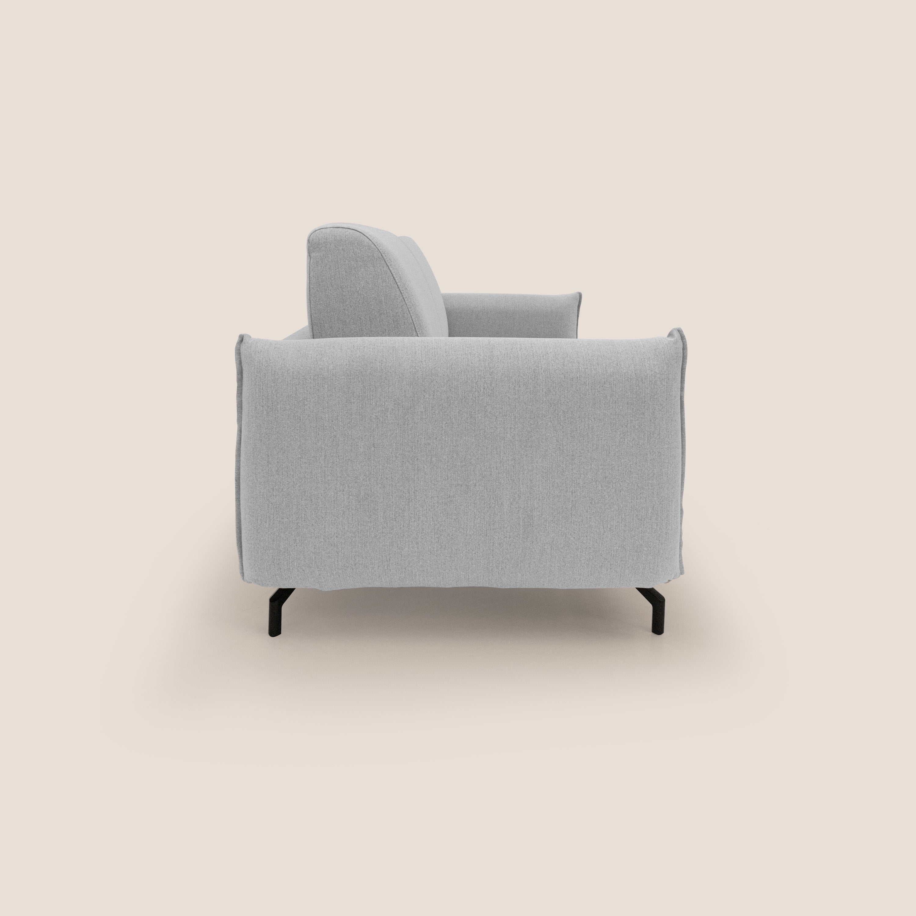 Scarlet divano letto in tessuto misto cotone impermeabile T19 grigio - divani.store