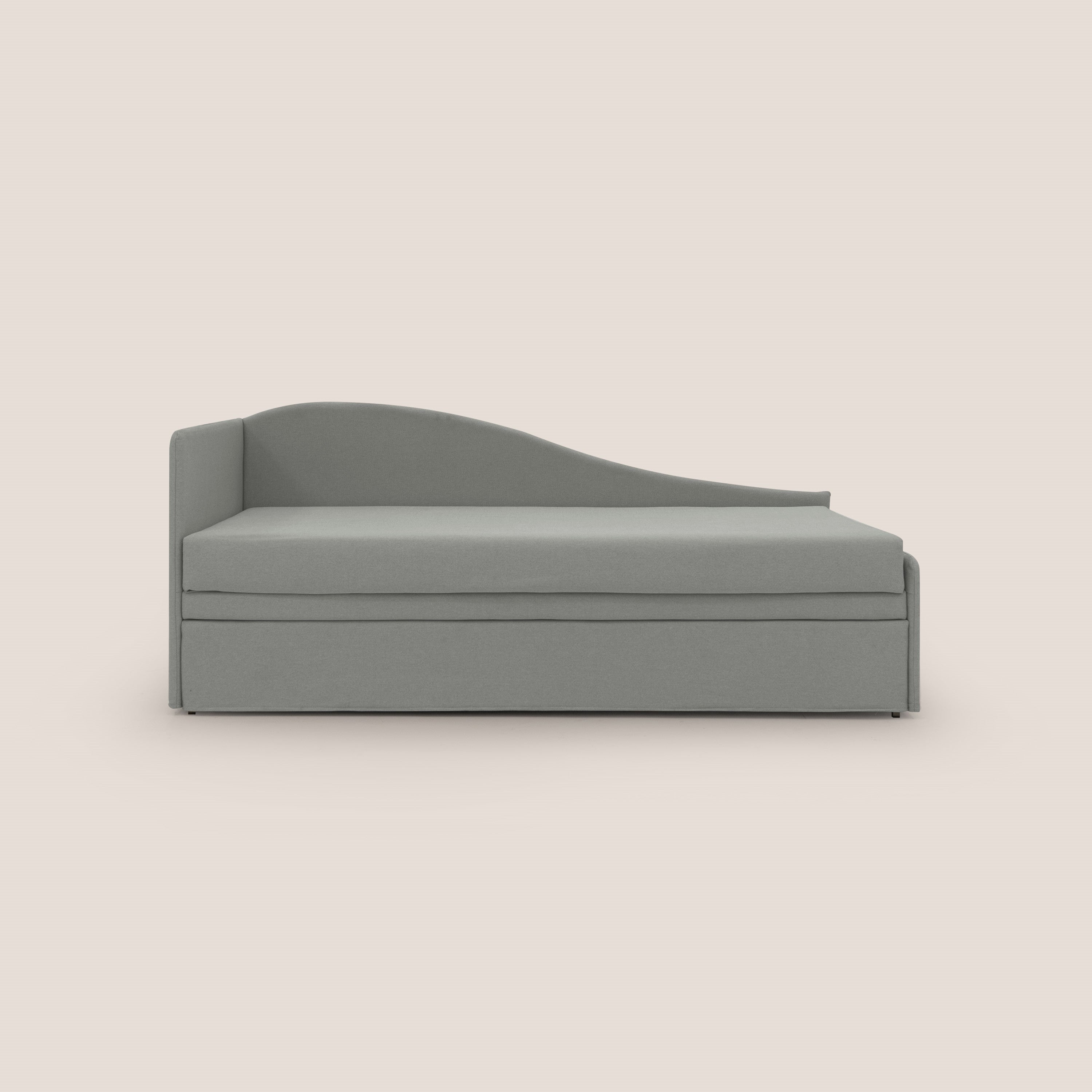 Nolo Divano duplex con doppio letto in tessuto simil cotone impermeabile T13 grigio - divani.store
