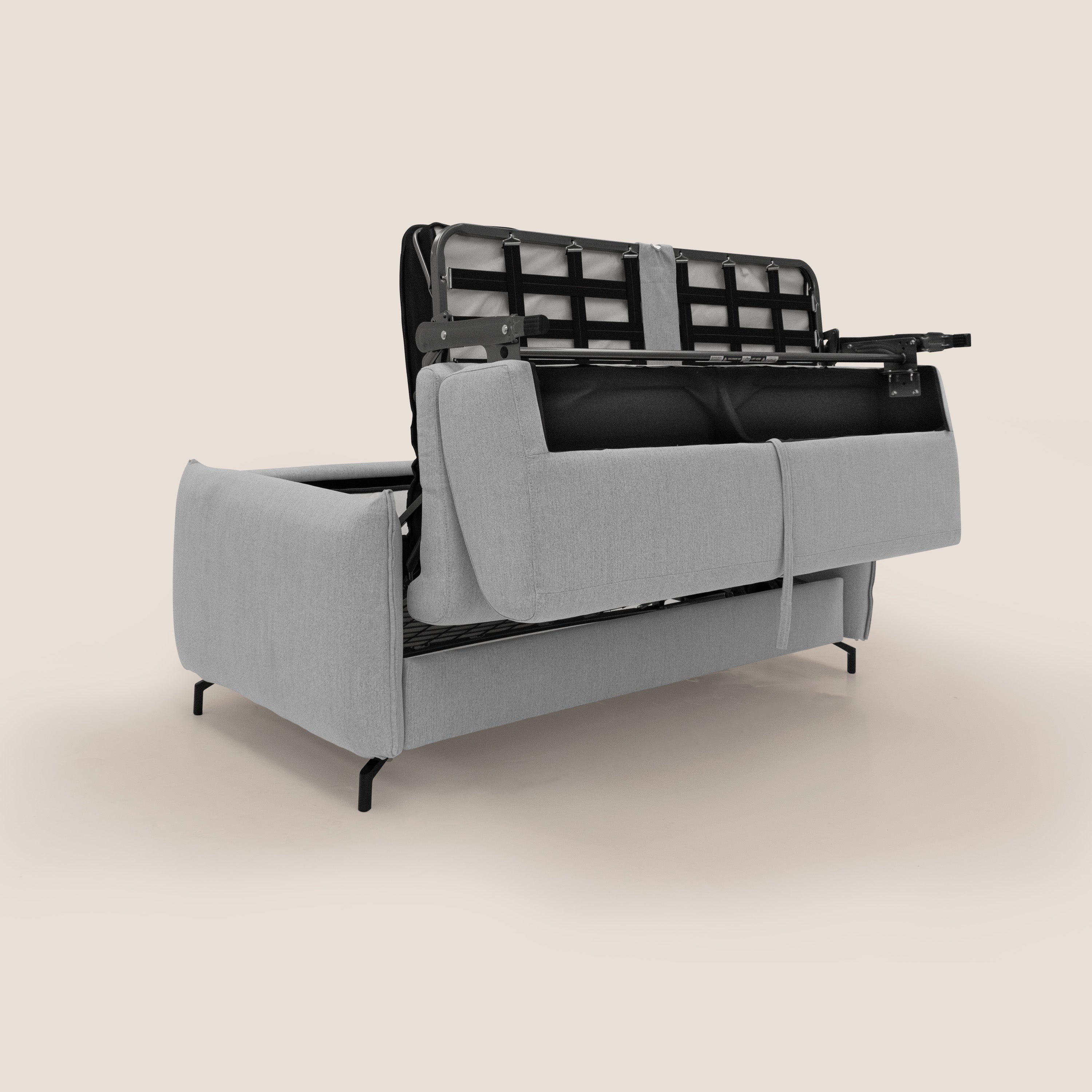 Scarlet divano letto in tessuto misto cotone impermeabile T19 grigio
