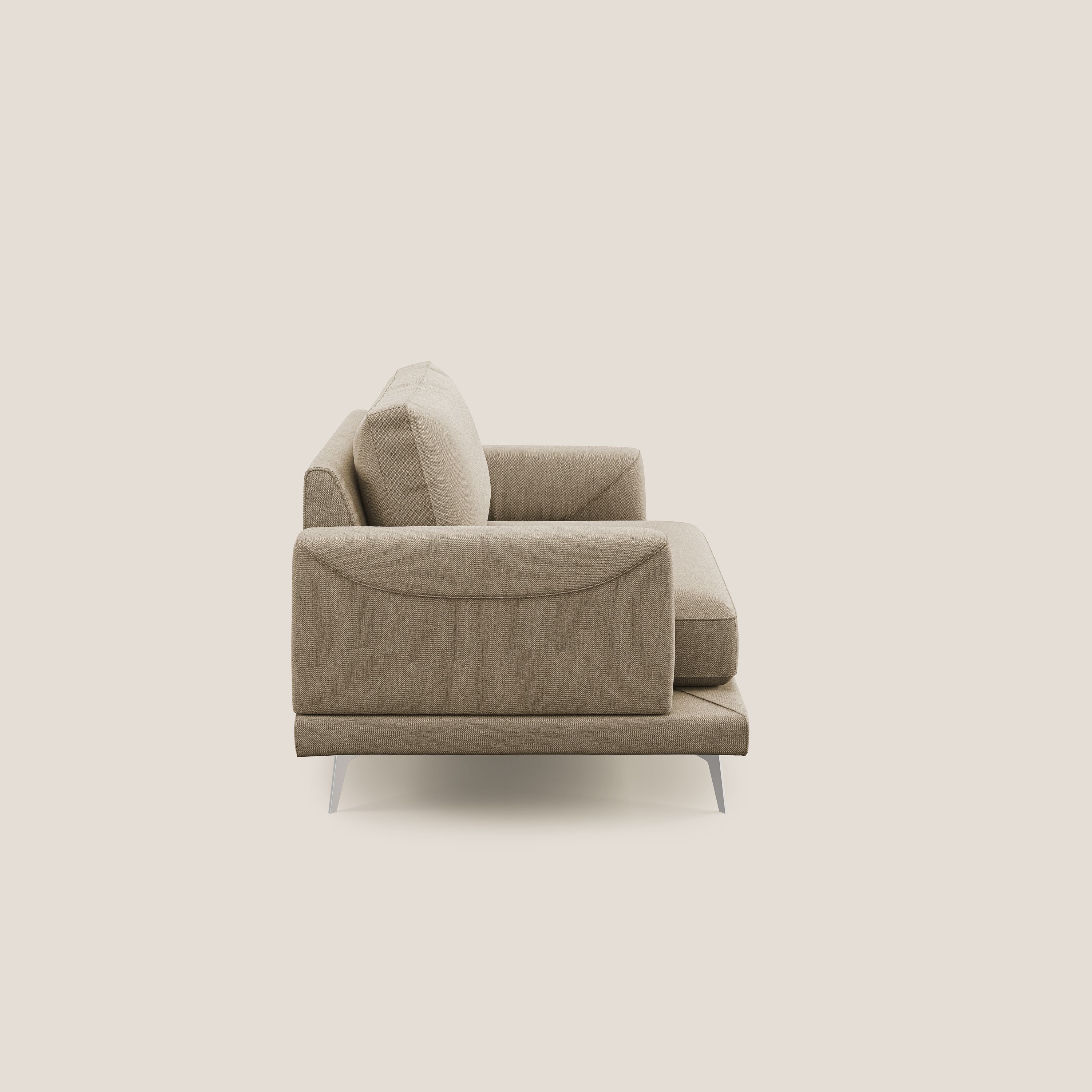 Dorian poltrona moderna in tessuto smacchiabile T05 beige - divani.store