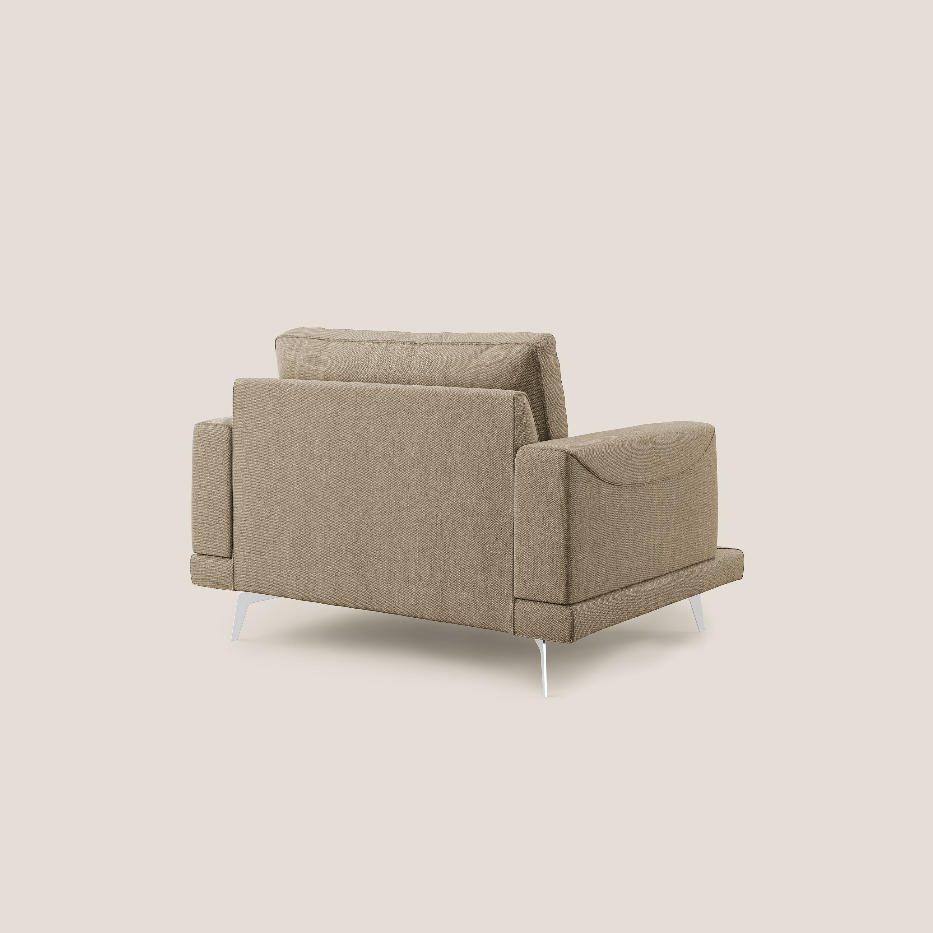 Dorian poltrona moderna in tessuto smacchiabile T05 beige - divani.store
