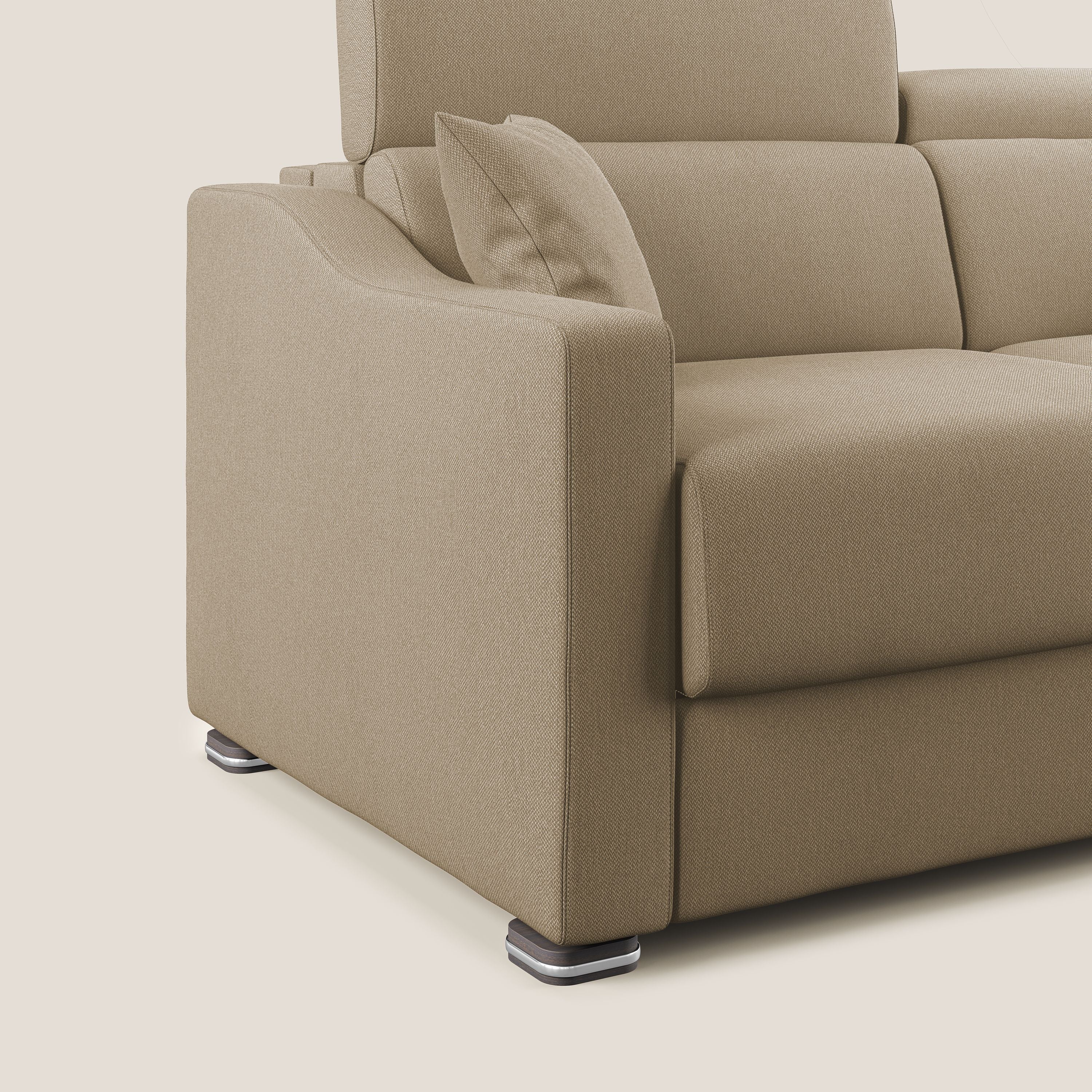 Amber divano letto matrimoniale in tessuto smacchiabile T05 beige - divani.store