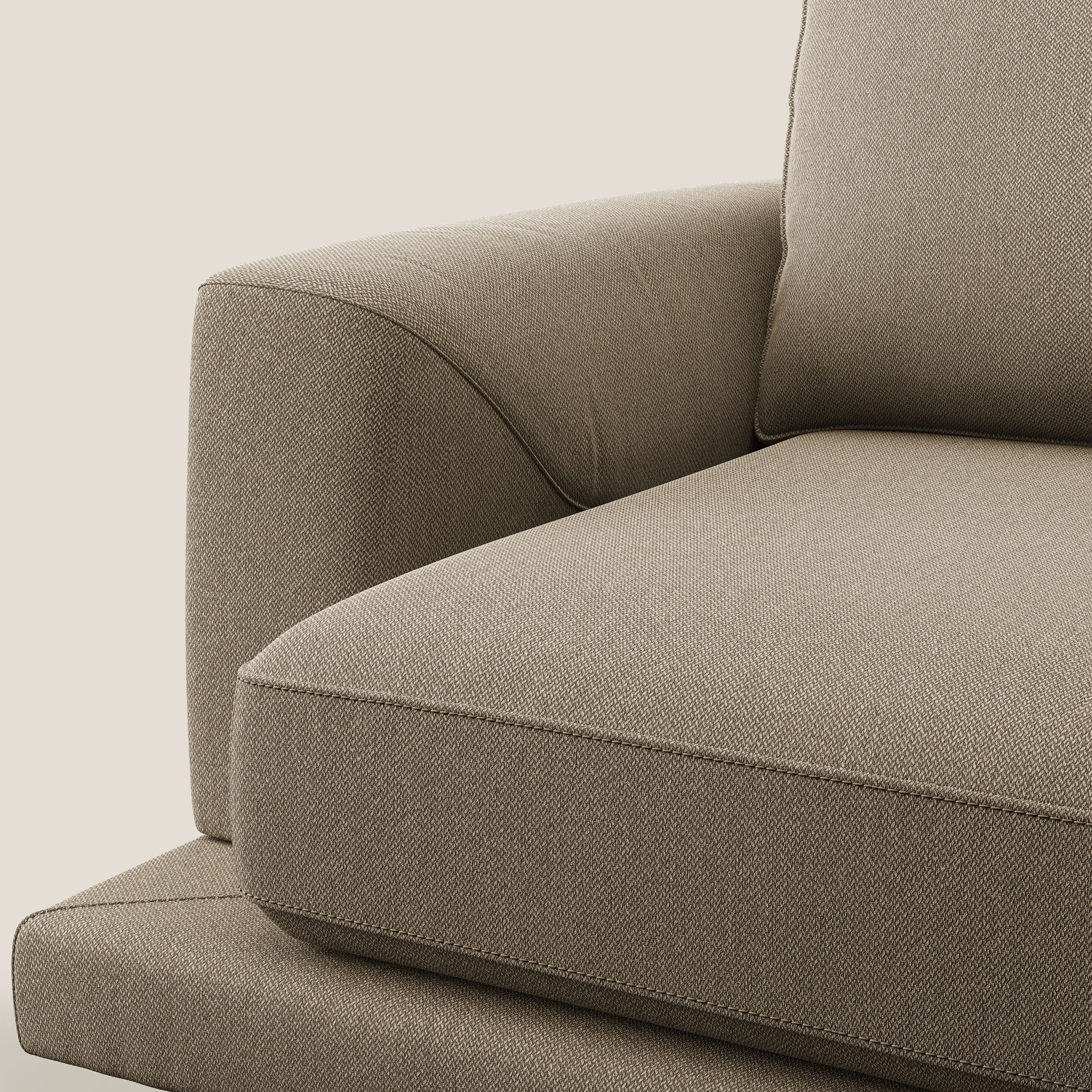 Dorian poltrona moderna in tessuto smacchiabile T05 beige - divani.store