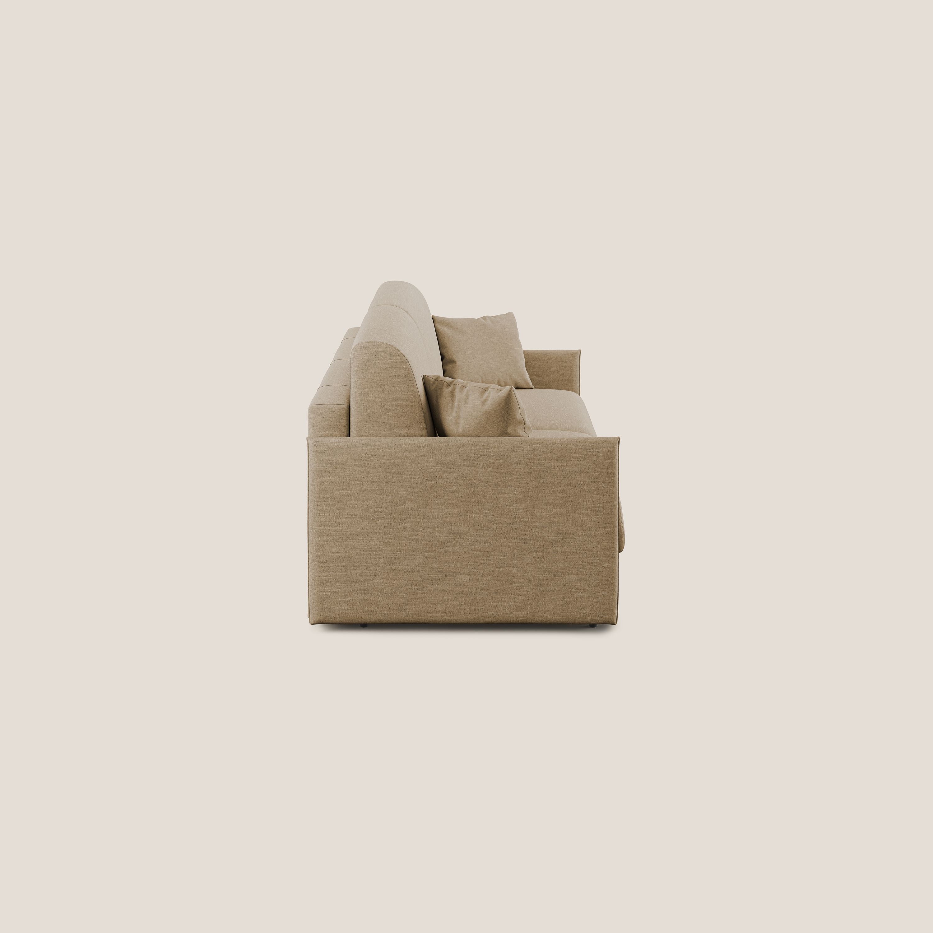Evans Divano letto in tessuto Ecosostenibile beige - divani.store