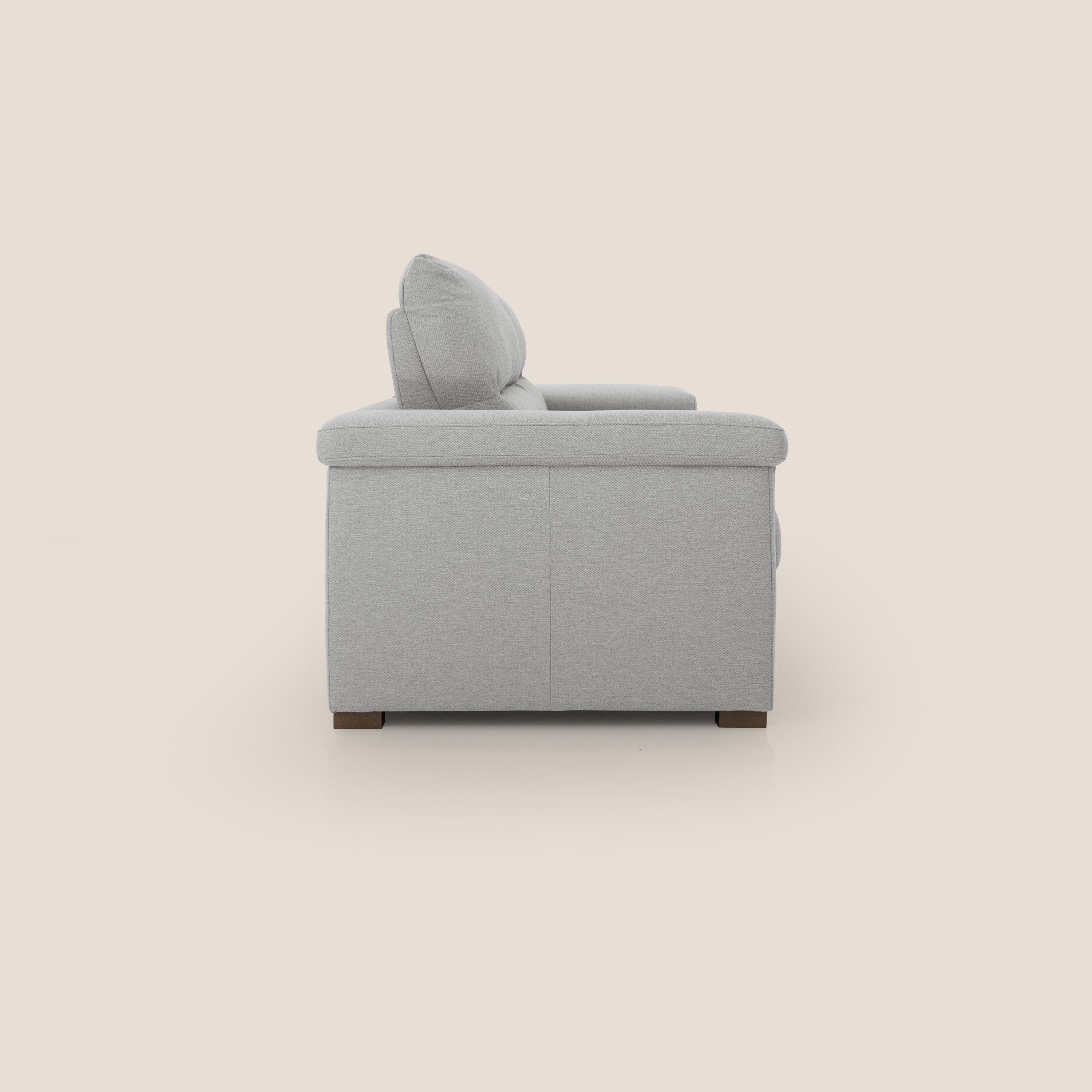 Magnolia divano letto con materasso alto 18 cm morbido schienale alto in tessuto smacchiabile T05 grigio - divani.store