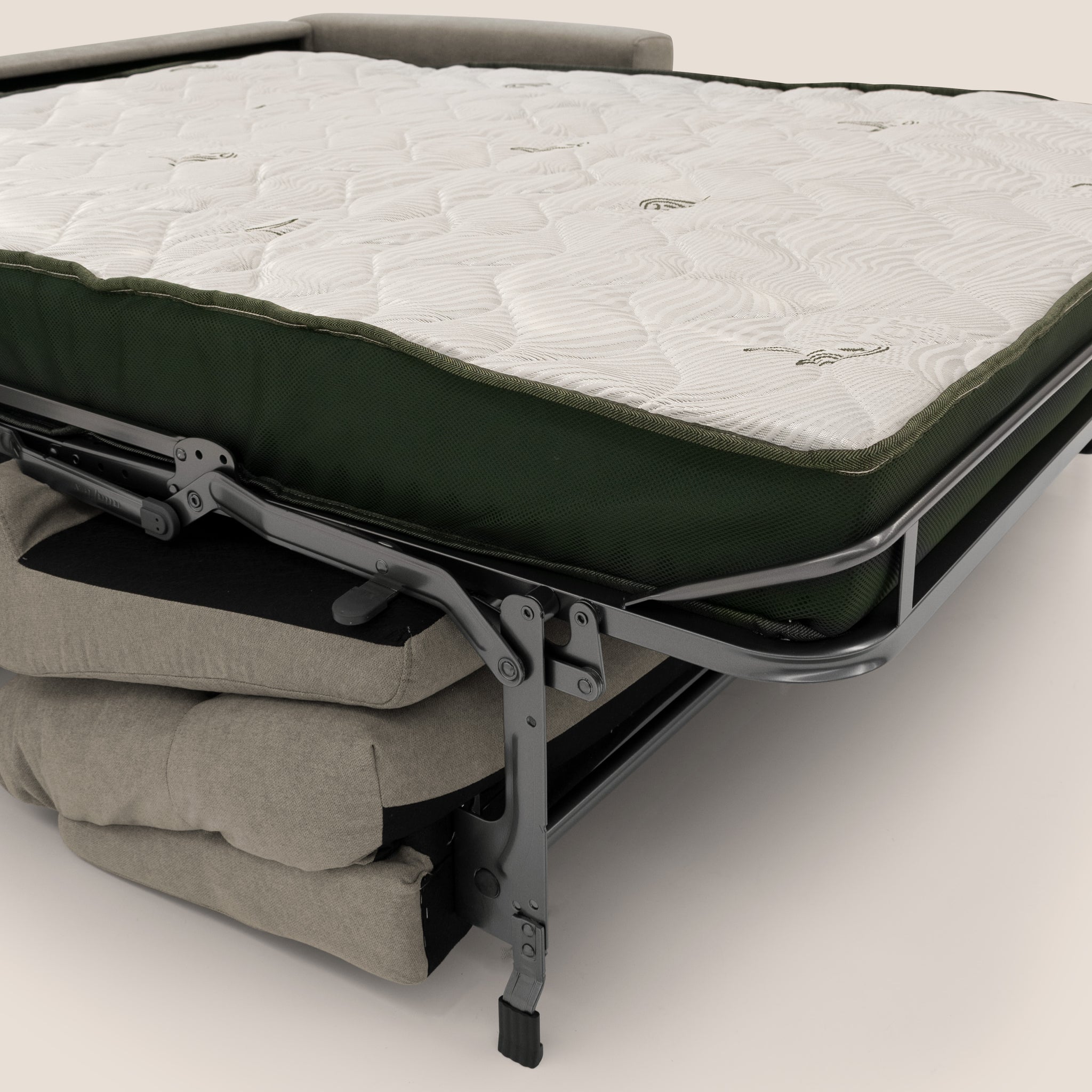 Paloma divano letto con materasso alto 18 cm con Aloe Vera in tessuto impermeabile