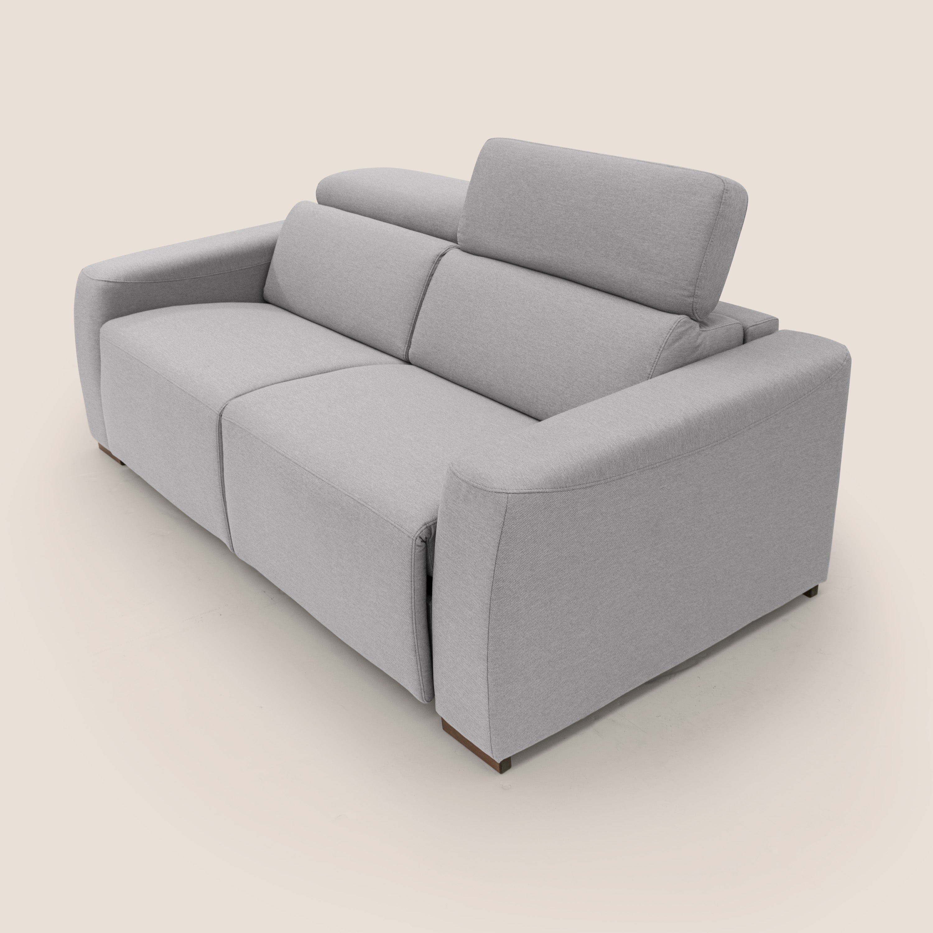 Poseidon divano letto + relax elettrico in tessuto smacchiabile impermeabile T05 grigio