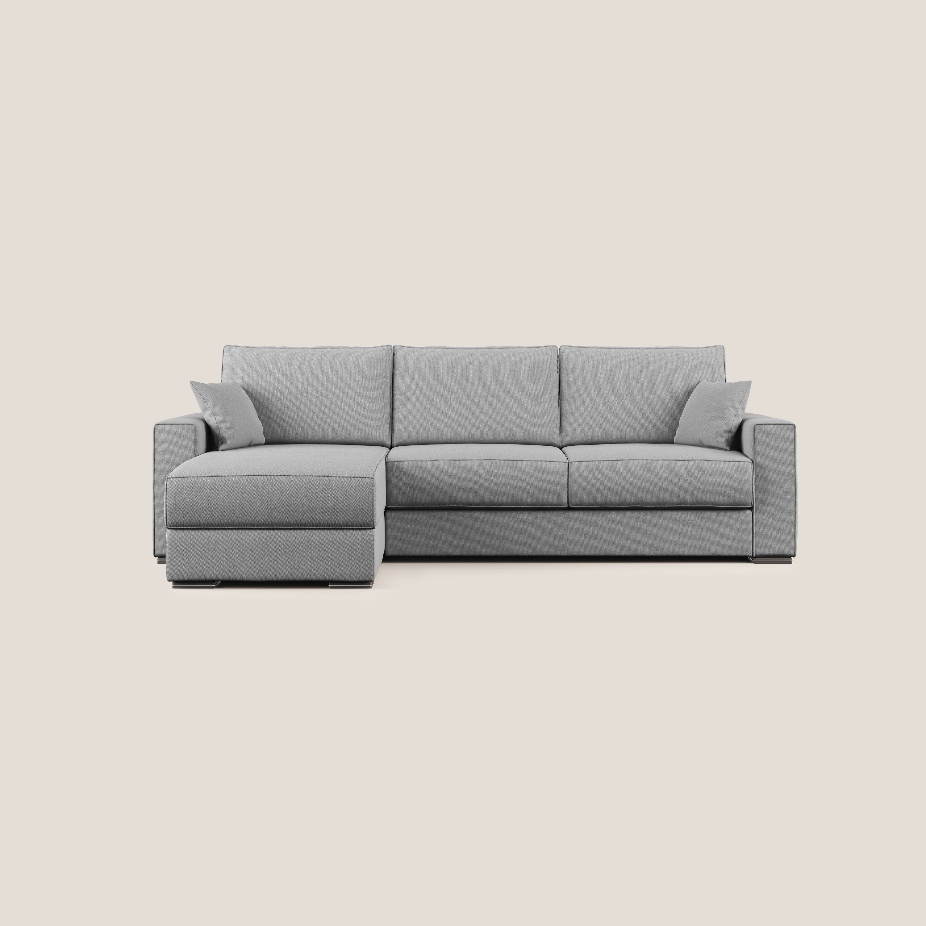 Dream Divano letto angolare in tessuto smacchiabile T05 grigio - divani.store