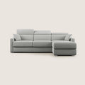 Amber divano letto angolare in tessuto smacchiabile T05 grigio - divani.store
