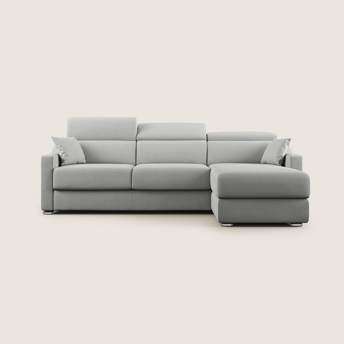 Amber divano letto angolare in tessuto smacchiabile T05 grigio - divani ...
